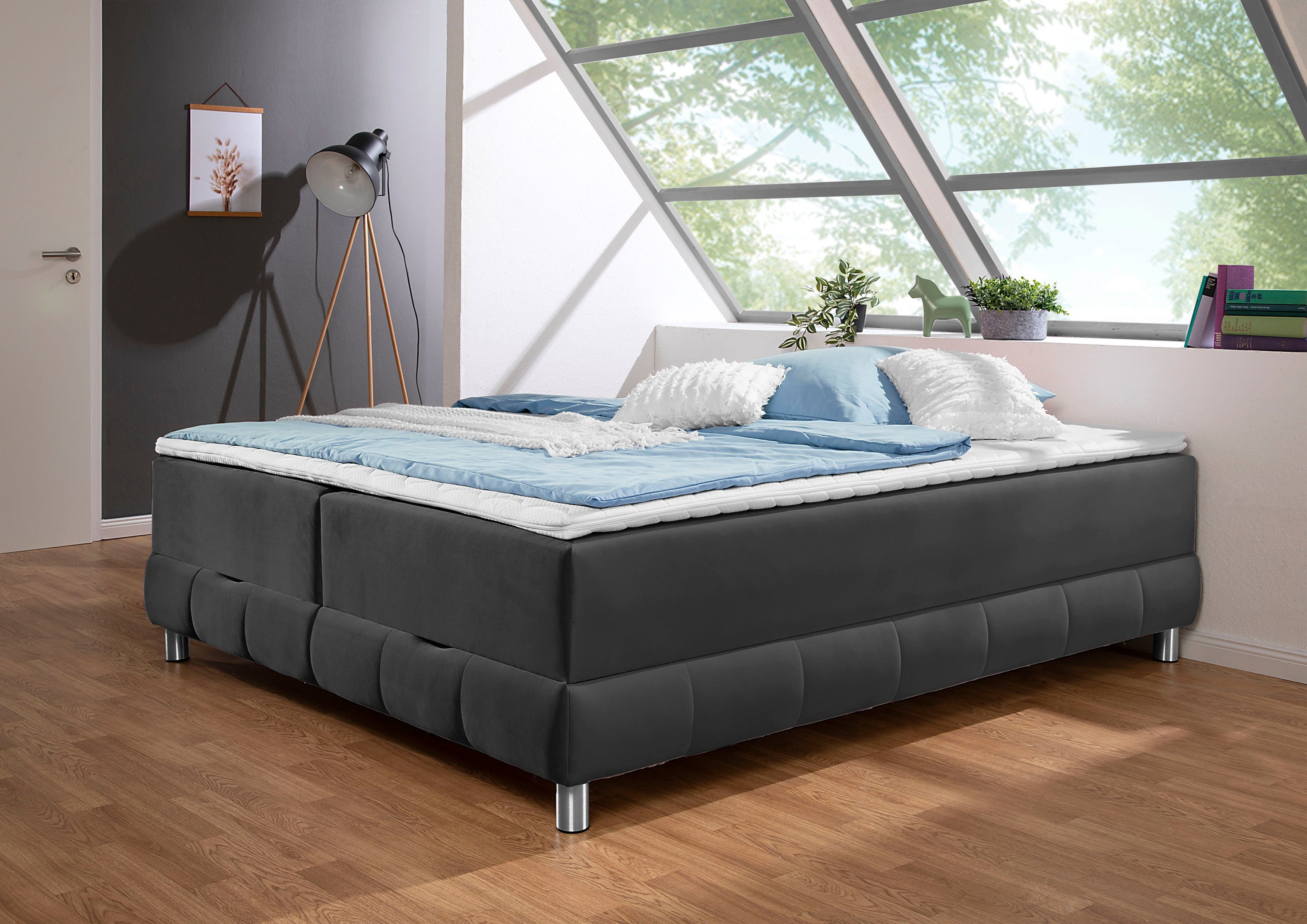 INOSIGN Boxspringbett "Vaasa" für Dachschrägen geeignet, inkl. Bettkasten u günstig online kaufen