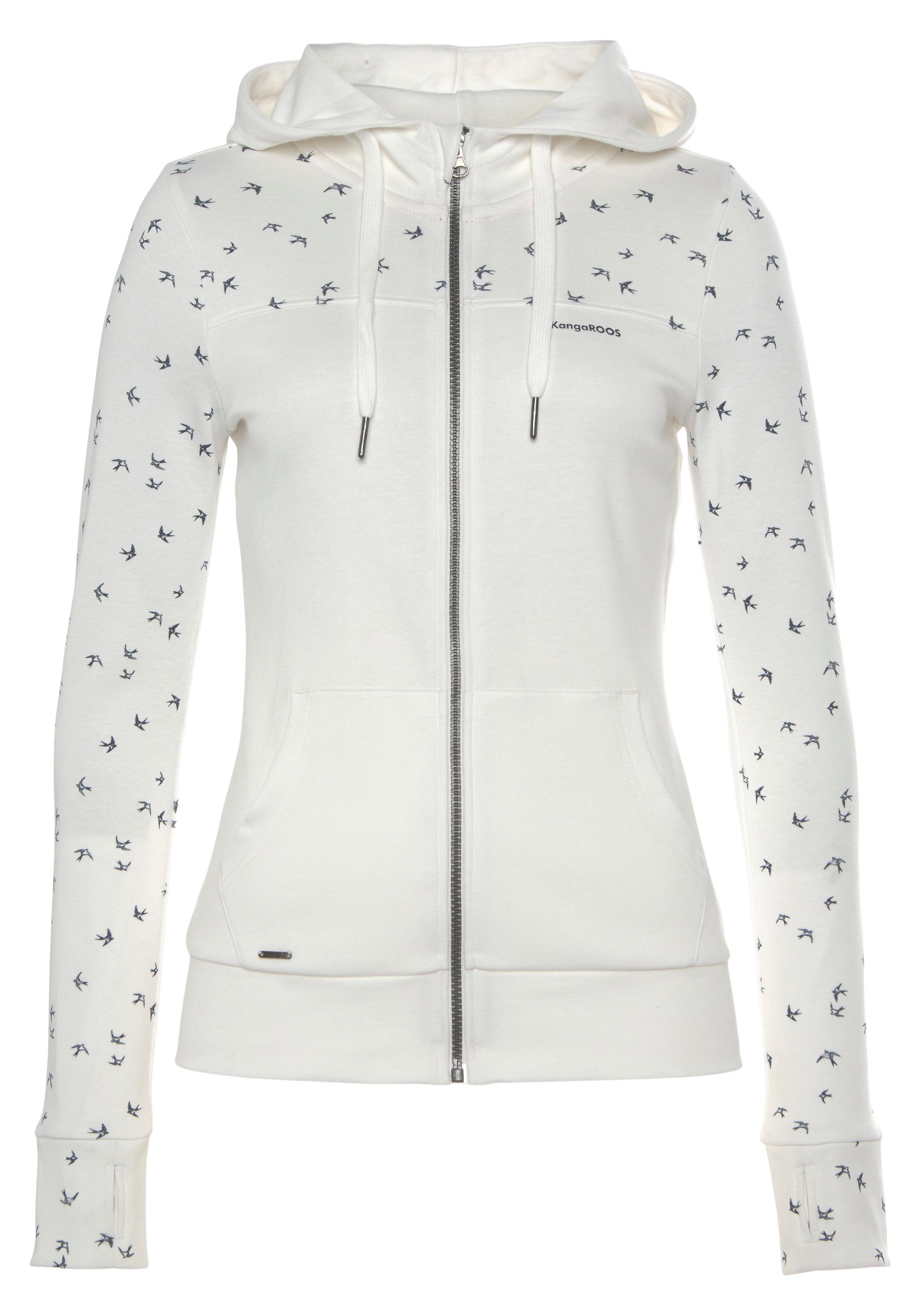 KangaROOS Kapuzensweatjacke mit filigranem Print – Bild 5 von 5