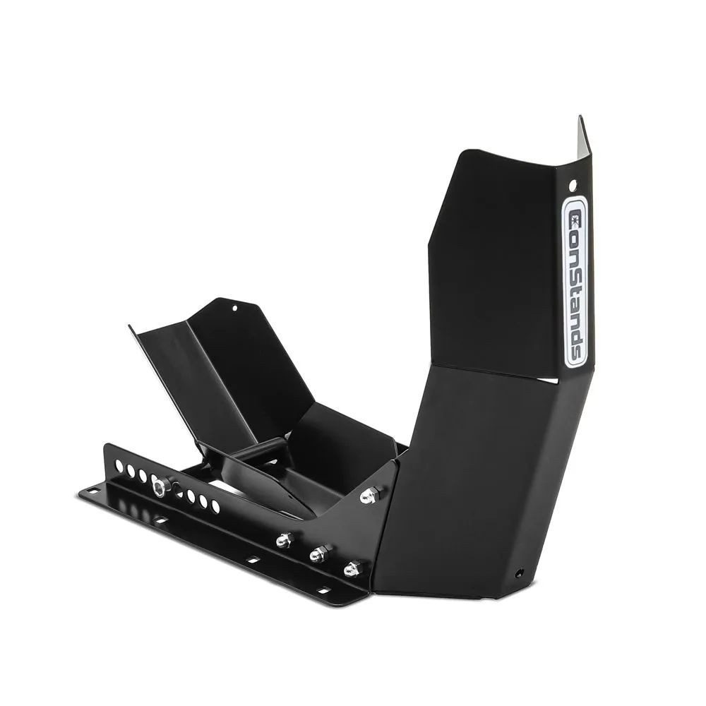 ConStands Motorradheber Easy Transport Fix - Motorrad Wippe Schwarz für Anhänger Vorderrad Tr