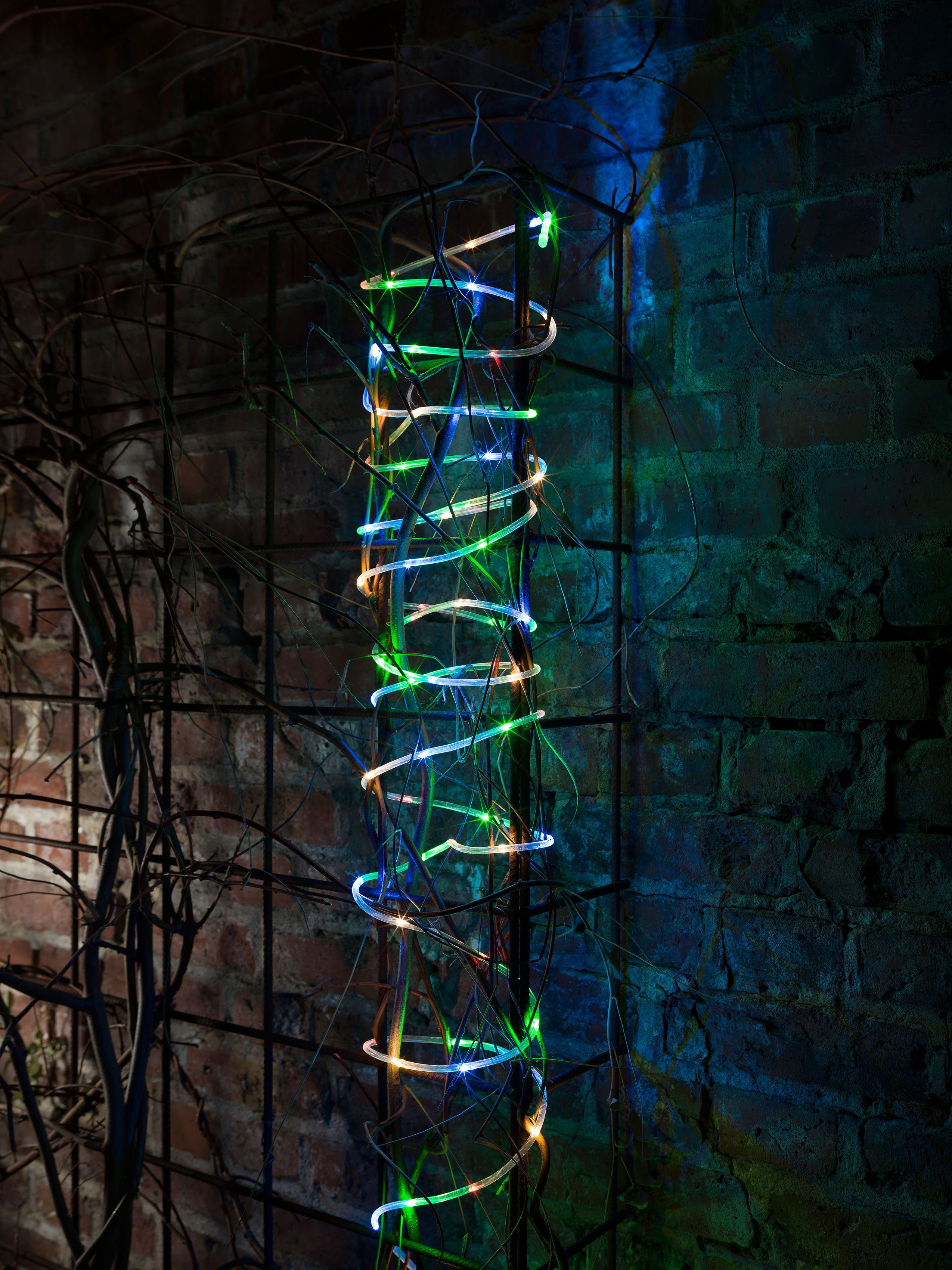 Lichterschlauch, KONSTSMIDE aussen, LED-Lichterschlauch Weihnachtsdeko 65 Mini 65-flammig, Dioden m, 5 bunte LED