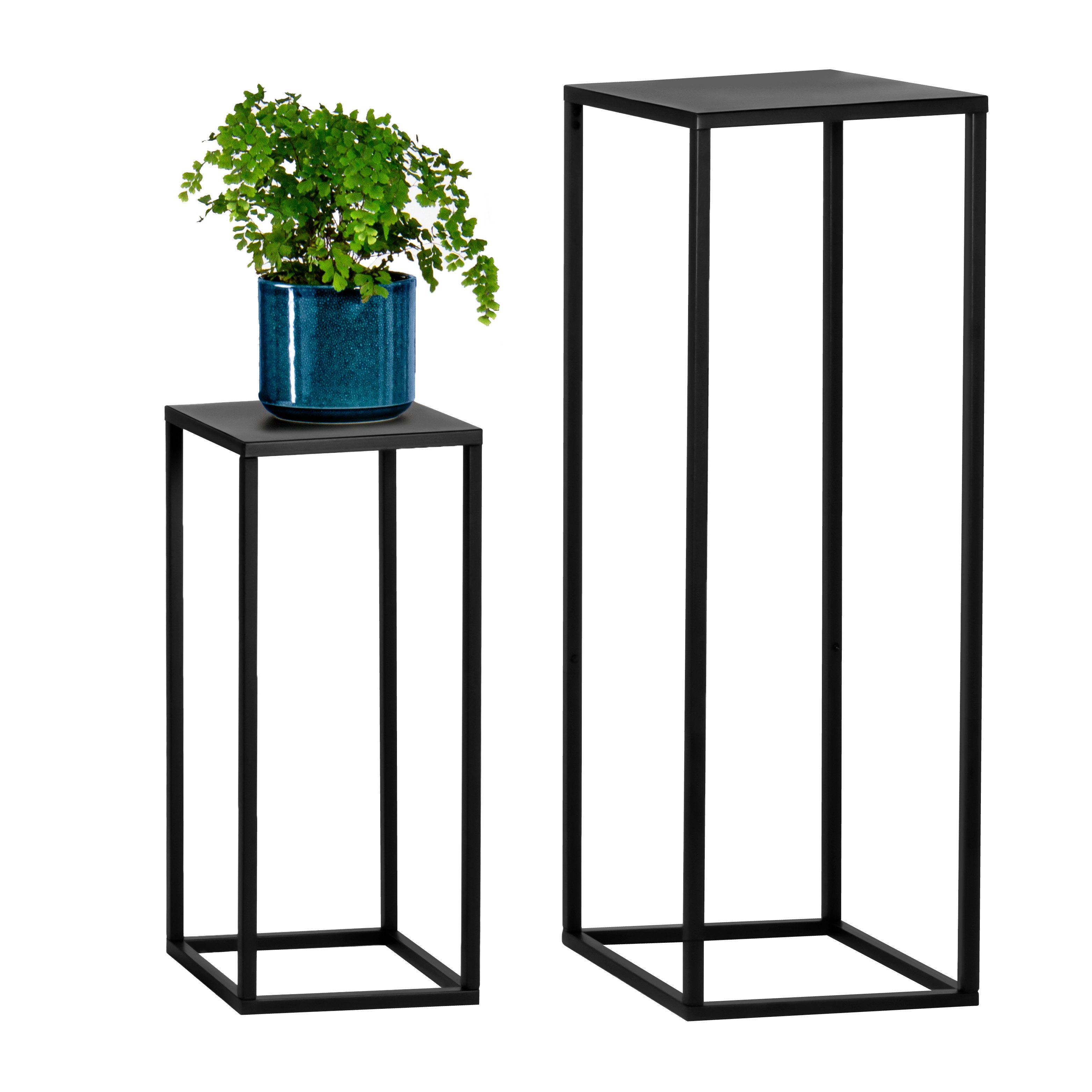 bremermann Blumenhocker 2er-Set, Blumensäule in schwarz günstig online kaufen