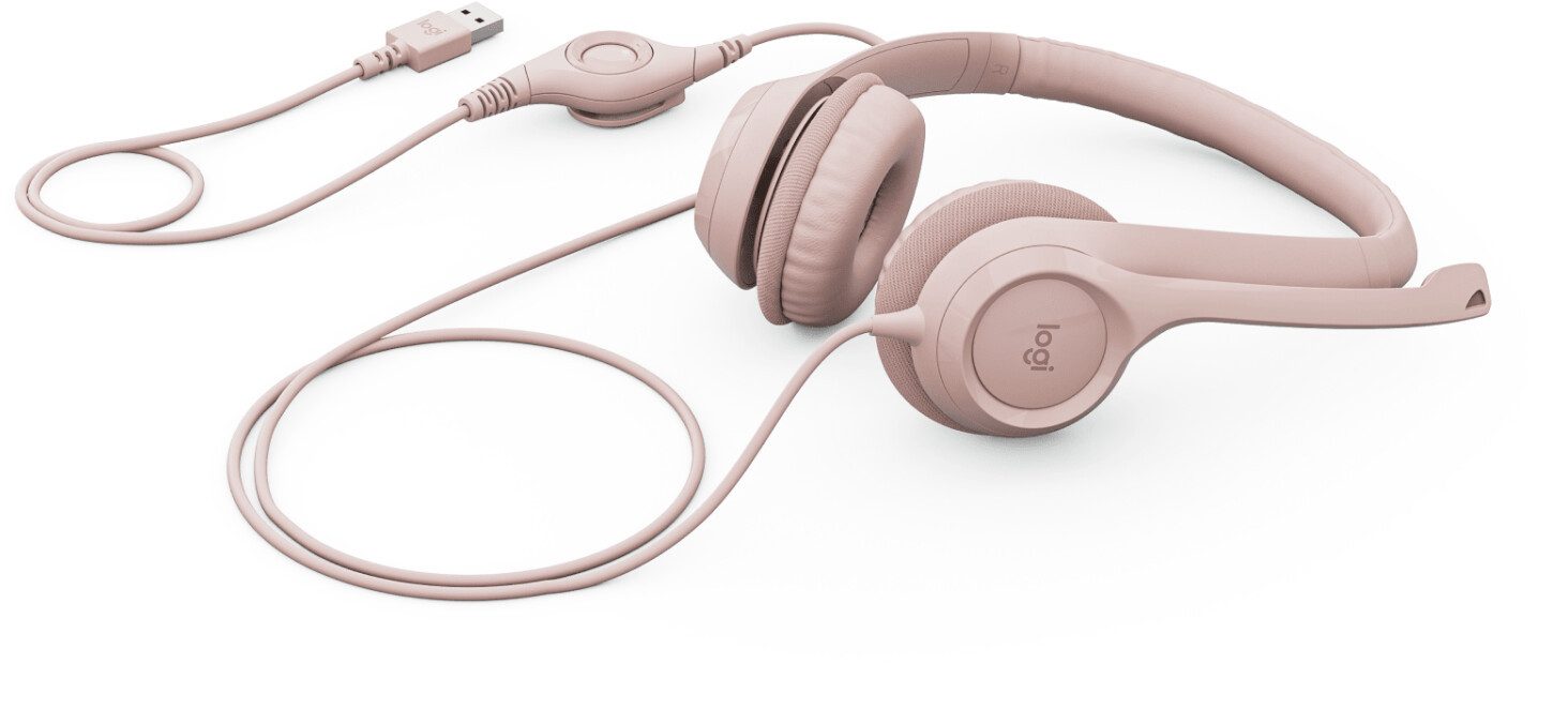 Logitech H390 USB Computer Headset - ROSE - EMEA Headset