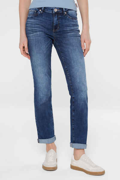 SENSES.THE LABEL Regular-fit-Jeans mit Kontrast-Steppungen