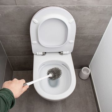 Intirilife WC-Reinigungsbürste, Toilettenbürste WC Bürste silikon flexibel Toilettenreinigung