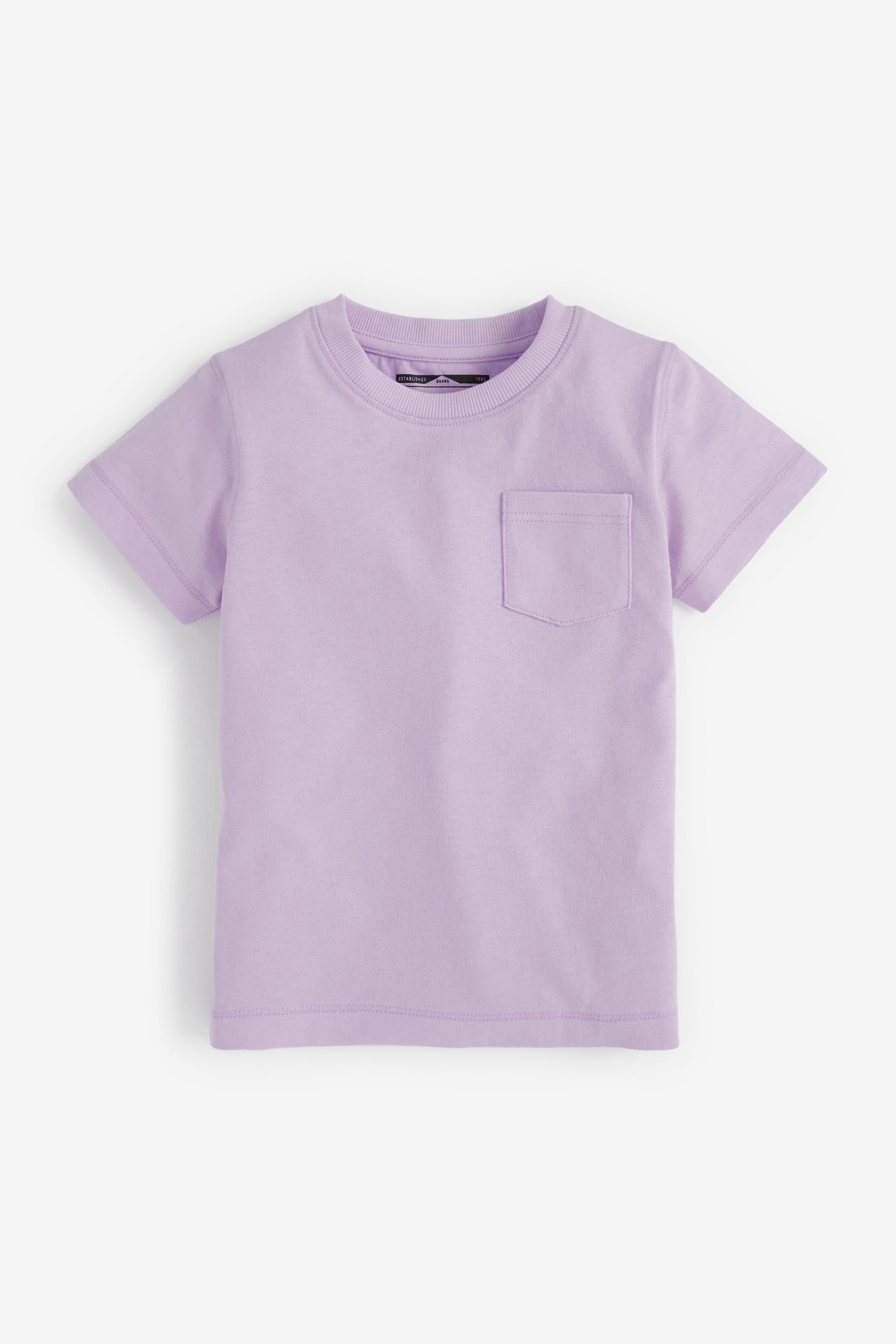 Kurzärmelige schlichte T-Shirt im Next 5er-Pack (5-tlg) Multi T-Shirts Pastel