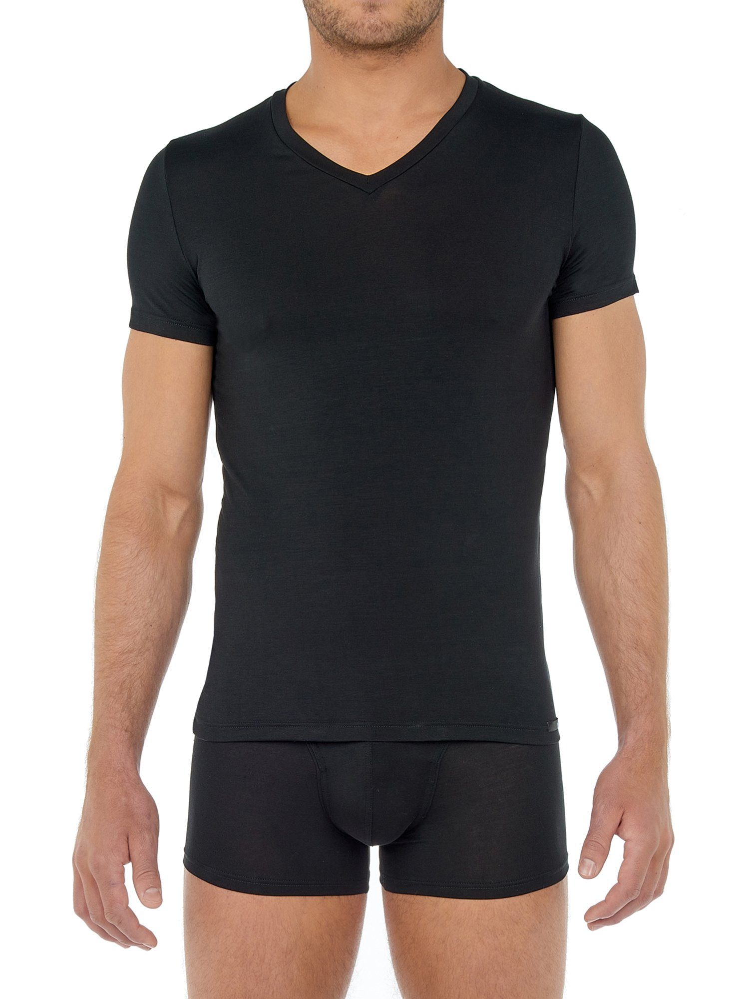 Tencel Hom Soft V-Shirt black