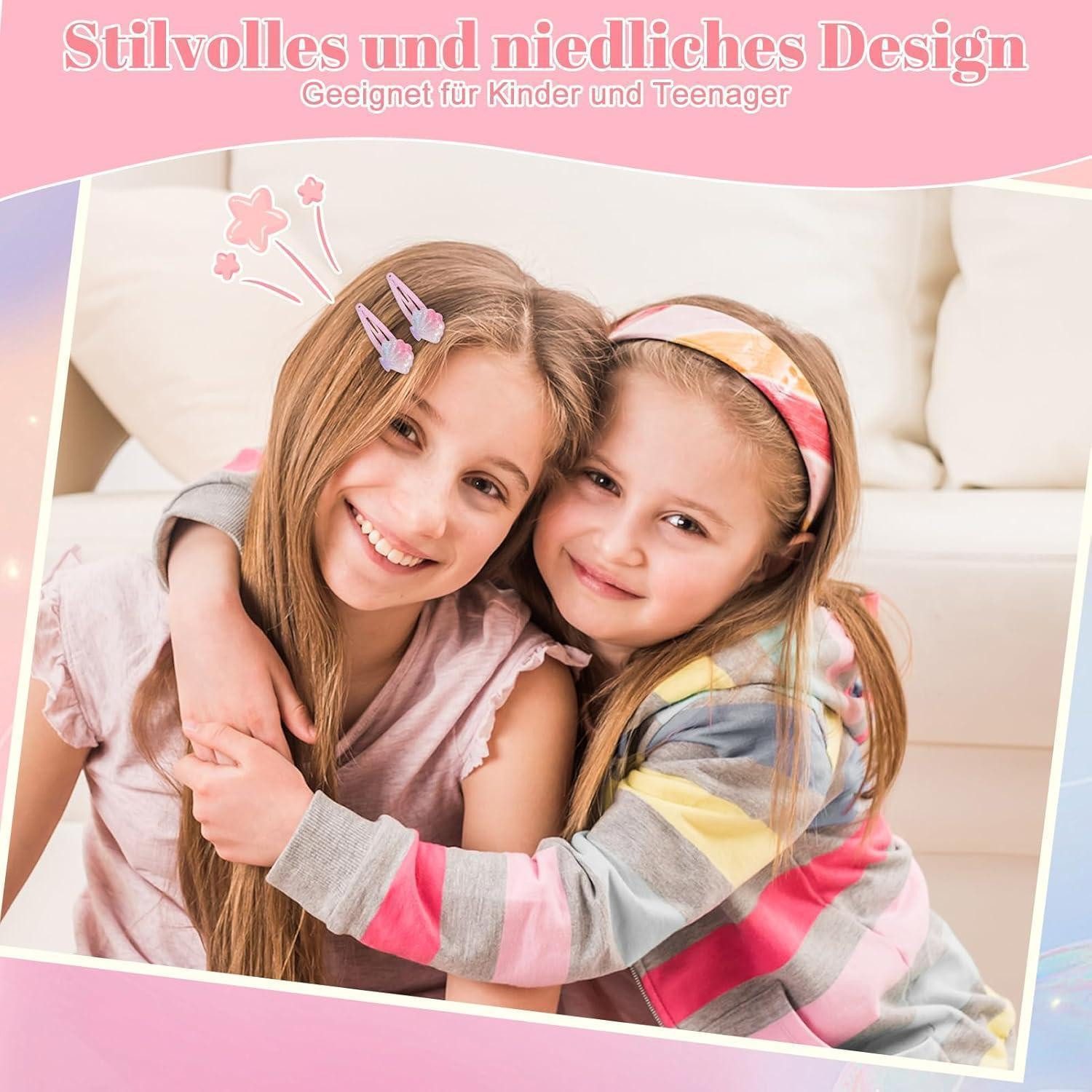 LuxusKollektion Haarspange 16 Stück Mädchen Glitzer Haarspangen Unicorn Meerjungfrau Blumen