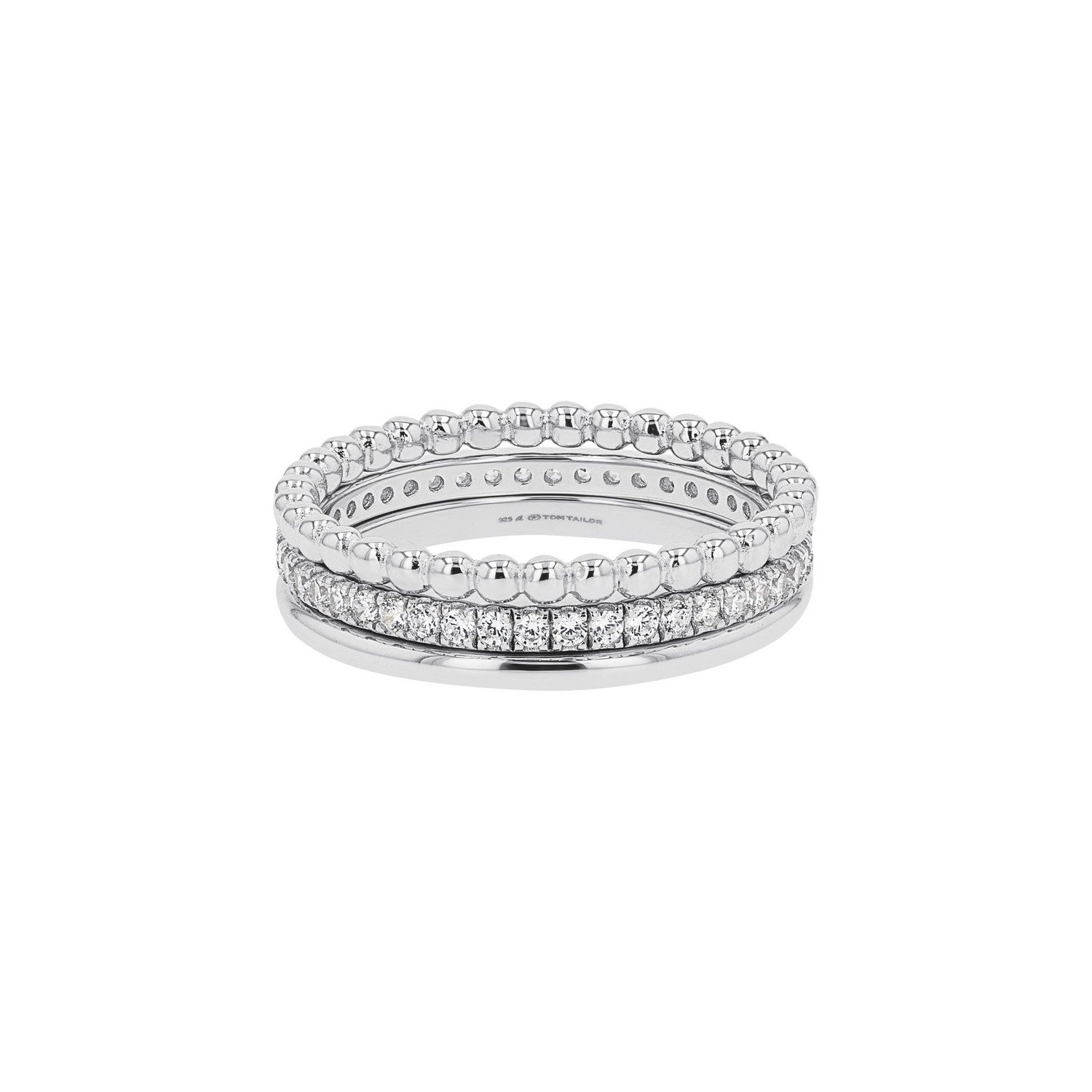 TOM TAILOR Ring-Set Multipack Schmuck Geschenk Silber 925 (Set, 3-tlg), mit Zirkonia (synth)