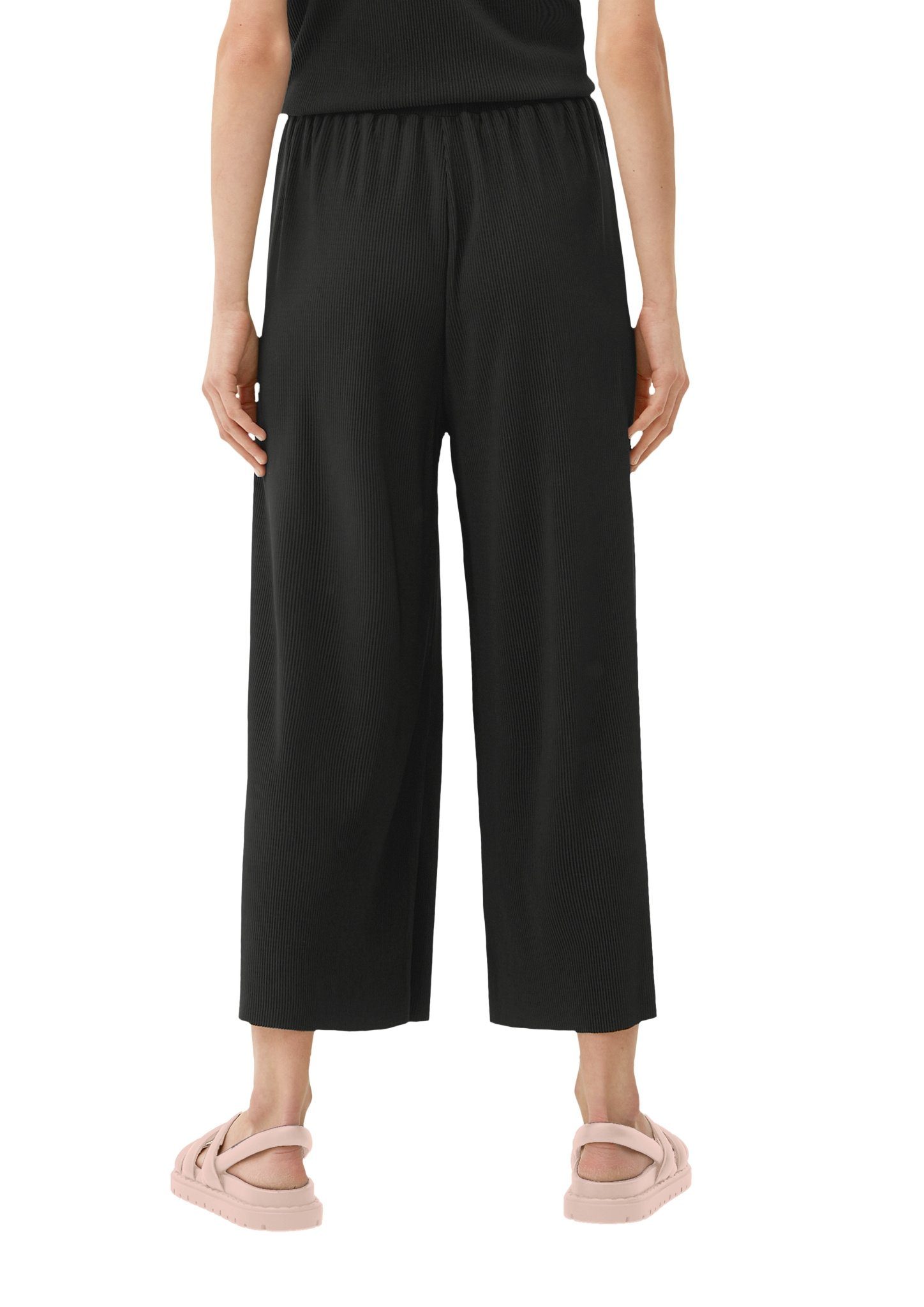 s.Oliver Culotte Regular: Culotte Plisséefalten GREY/BLACK mit 9999