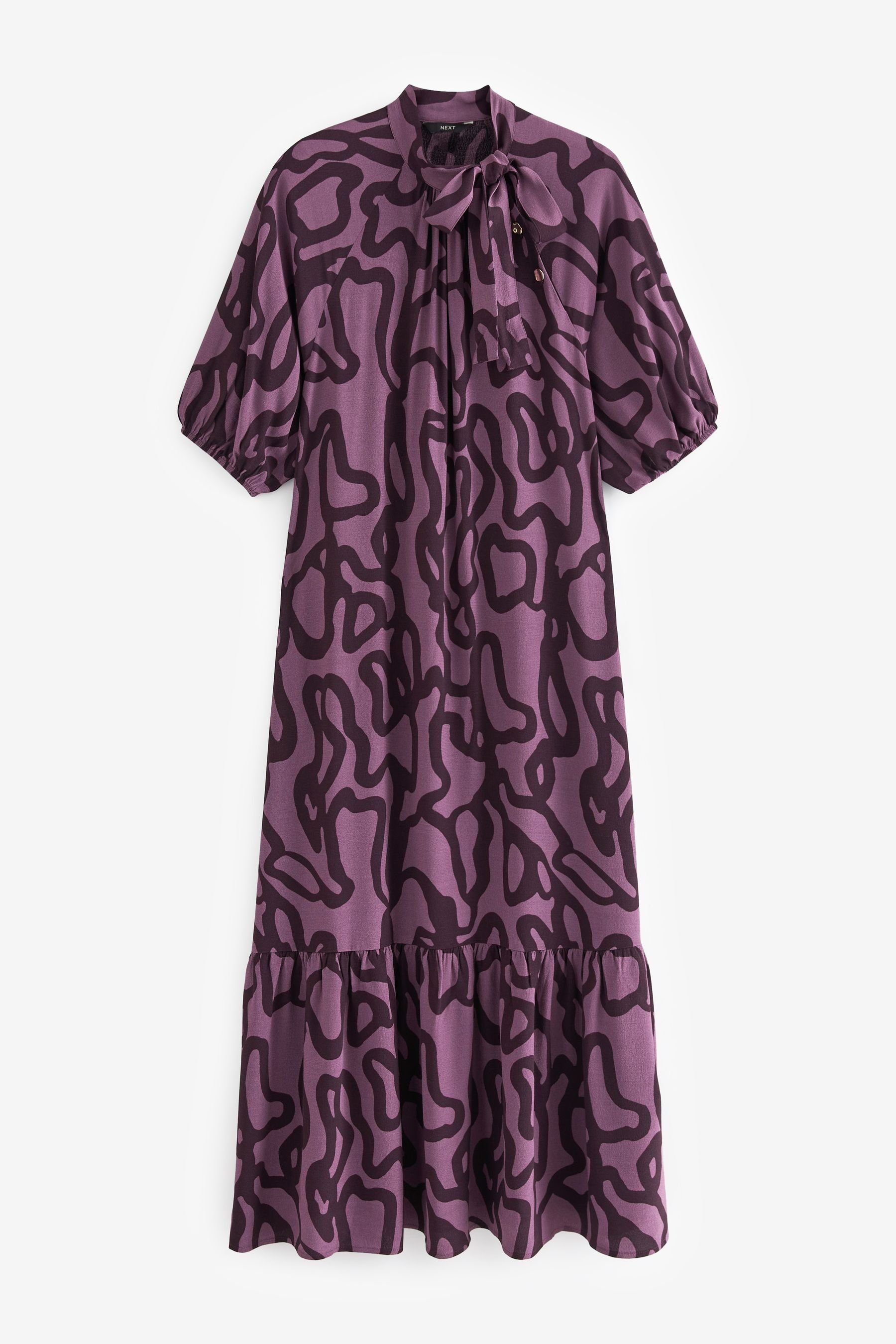 Next Midikleid Purple (1-tlg) Print Schluppe mit Midikleid