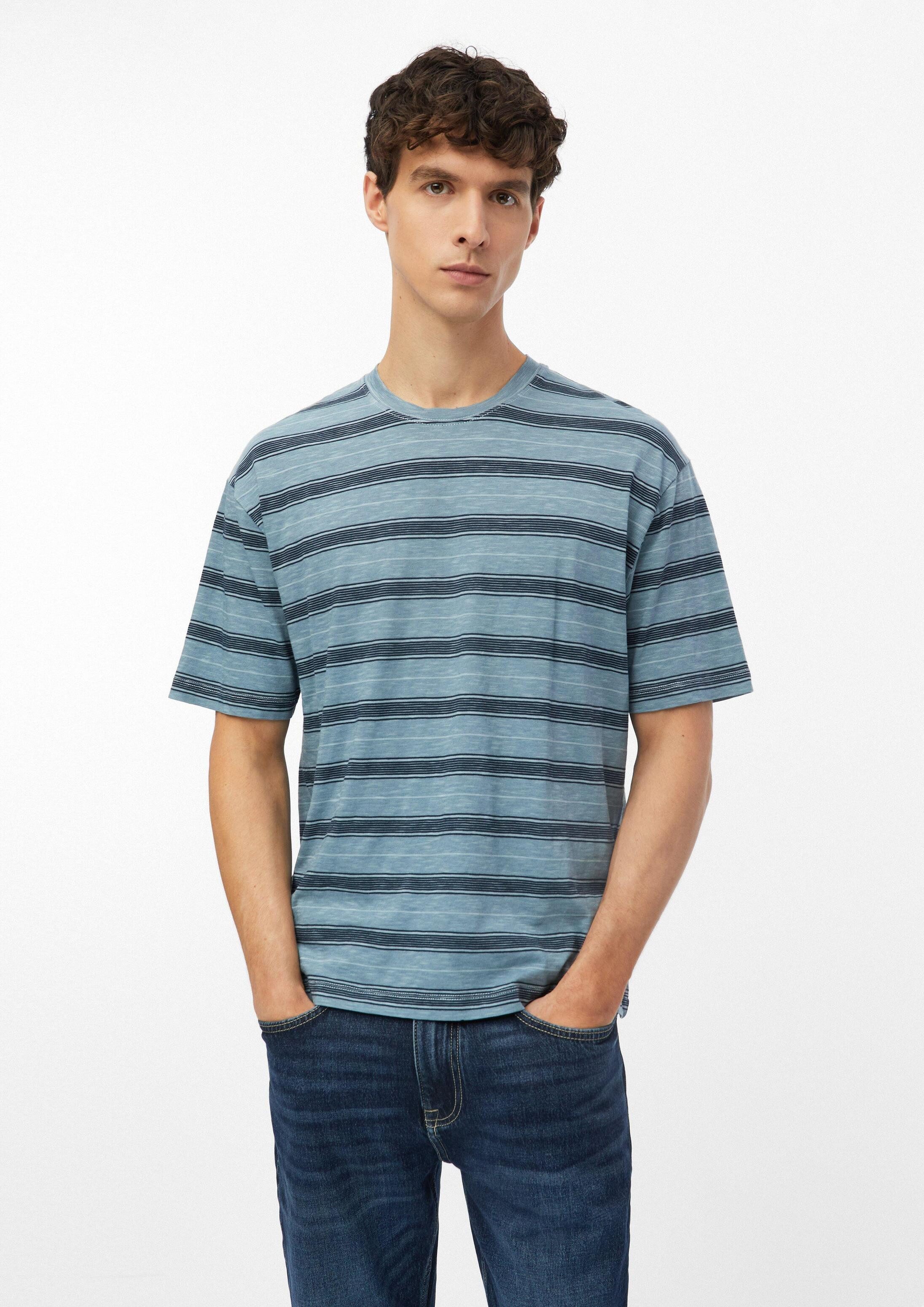 s.Oliver Kurzarmshirt T-Shirt Ringel-T-Shirt im Modern Fit mit Garment Dye