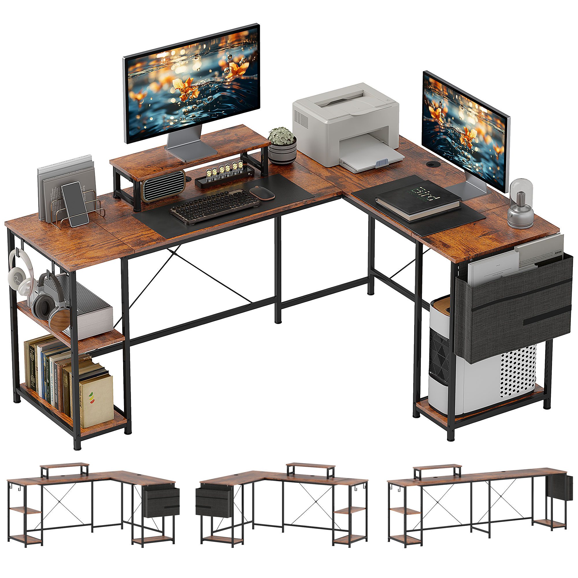 HOMCOM Computertisch Eckschreibtisch 168 x 120 günstig online kaufen