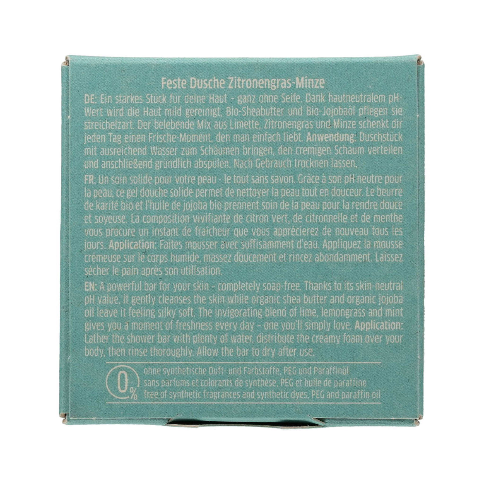 Bioturm Feste Duschseife BIOTURM feste Dusche Zitronengras-Minze Nr.136