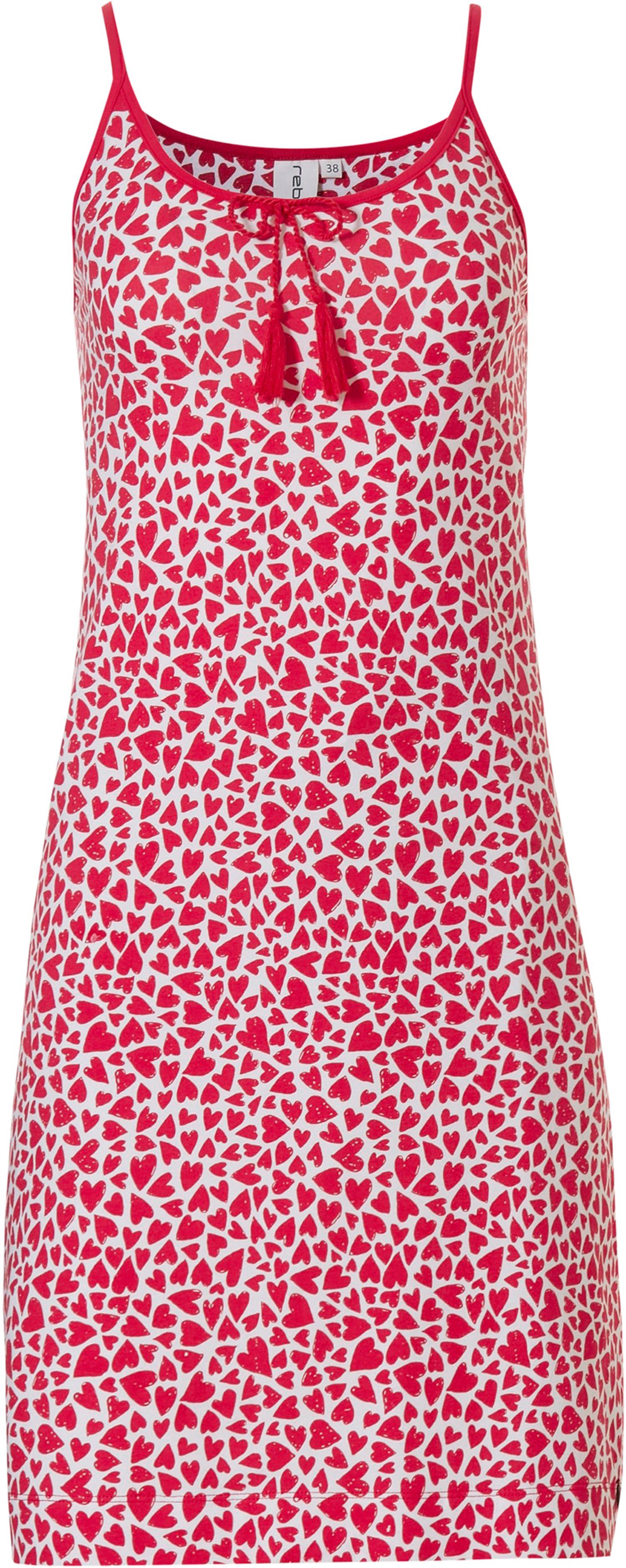 Rebelle Nachthemd Damen Schlafshirt mit Herzen allover (1-tlg) Sommerlcih leicht