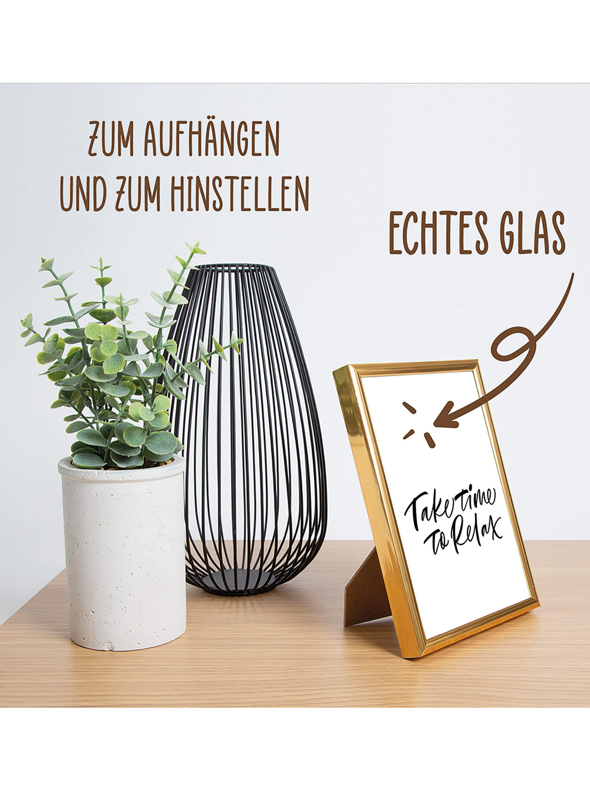 Wackadoo Living Bilderrahmen-Set Bilder Collage Set mit Glas für Einzelbild günstig online kaufen