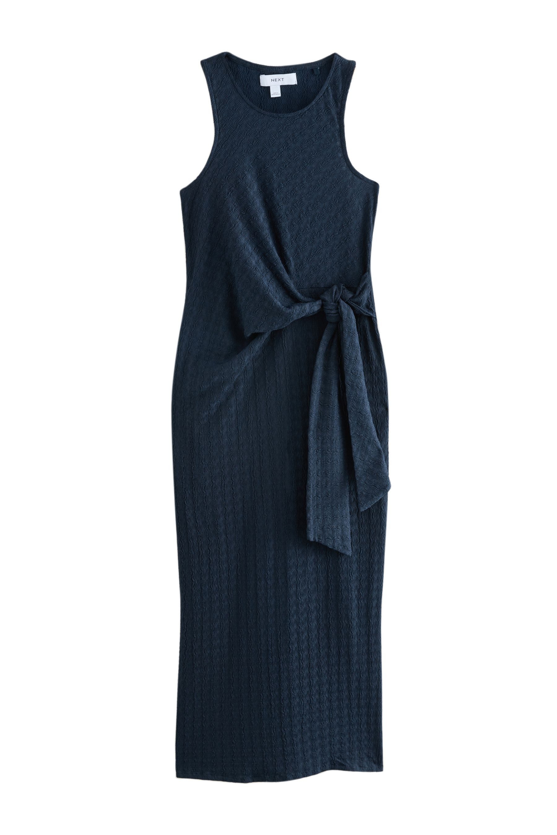 Next Jerseykleid Strukturiertes Maxikleid mit gesmokter günstig online kaufen