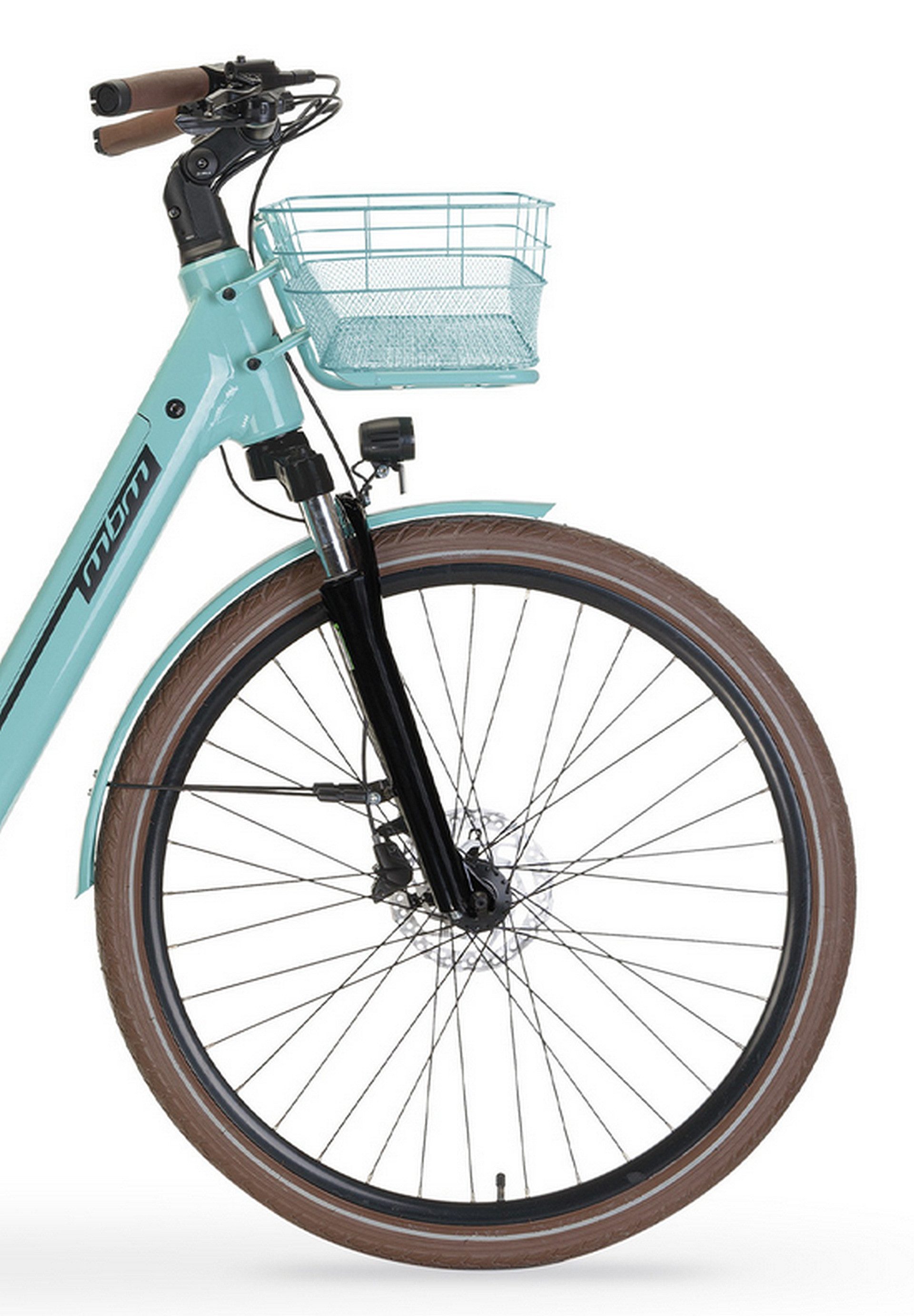 MBM E-Bike, 7 Gang 7-Gang Shimano Acera Schaltwerk, 7-Gang Shimano Acera Schaltwerk, Bürstenloser, wartungsfreierEtrotek Heckmotor 45Nm, 540 Wh, Elektro-Citybike NEFELE 28 Zoll