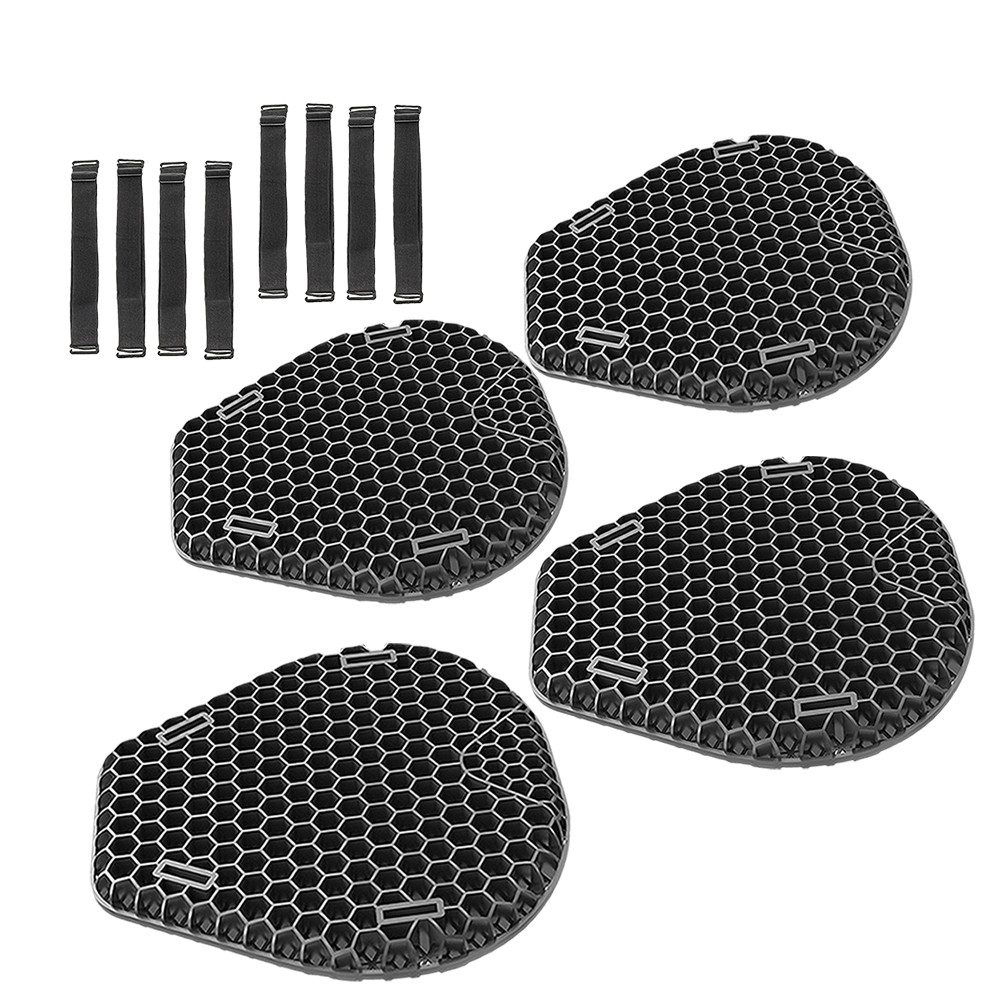 Tourtecs Sitzbank 4er-Set Motorrad Sitzkissen Gel TPE / Gelkissen M AC2 schwarz