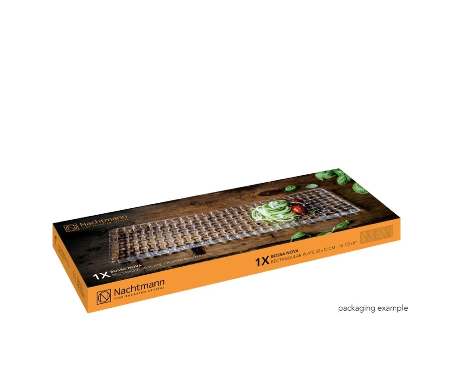 Nachtmann Kuchenplatte Nachtmann Platte rechteckig Bossa Nova Kristallglas, Kristallglas, (1-tlg)