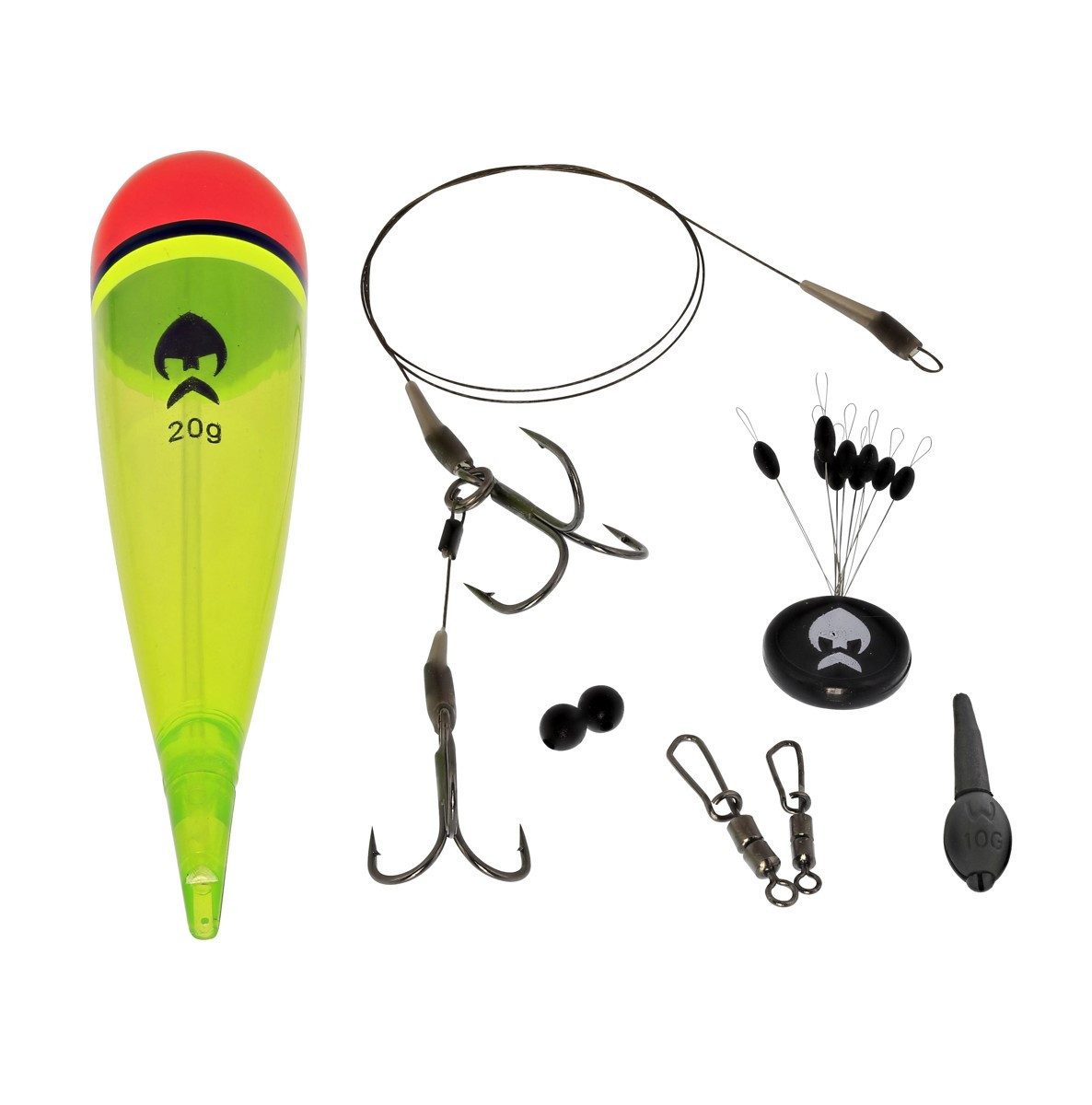 Westin Fishing Raubfischpose PIKE FLOAT KIT Schwimmer Haken Set - 10g oder 20g - Raubfisch, Perfektes Vorfach für tote Köderfische