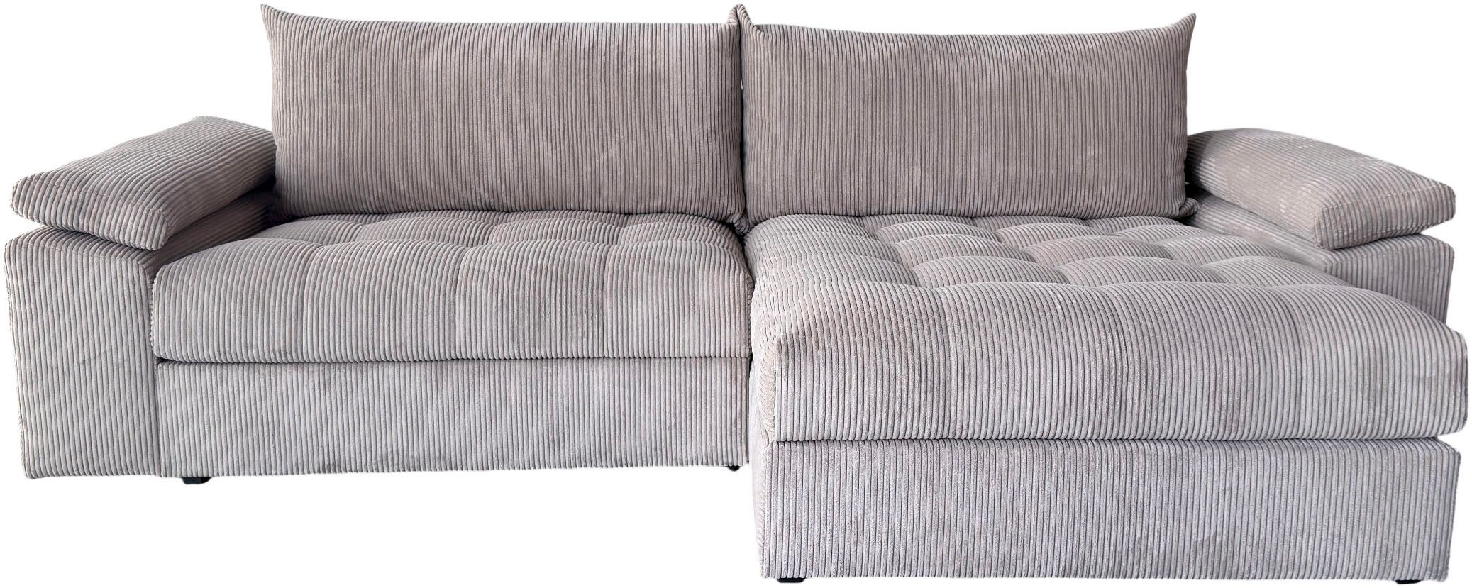 OTTO home Ecksofa Soft&Cosy Pik XXL, L-Form, B: 303 cm, Mega Sofa in Cord, Lounge-Komfort mit edler Sitzsteppung, Federkern – Bild 2 von 5