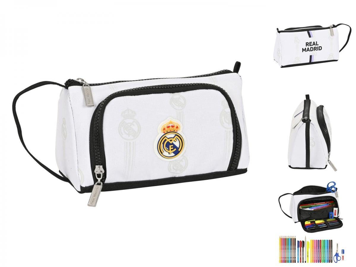 Real Madrid Federtasche Federmäppchen mit Zubehör Real Madrid CF Schwarz  Weiß 32 Stücke