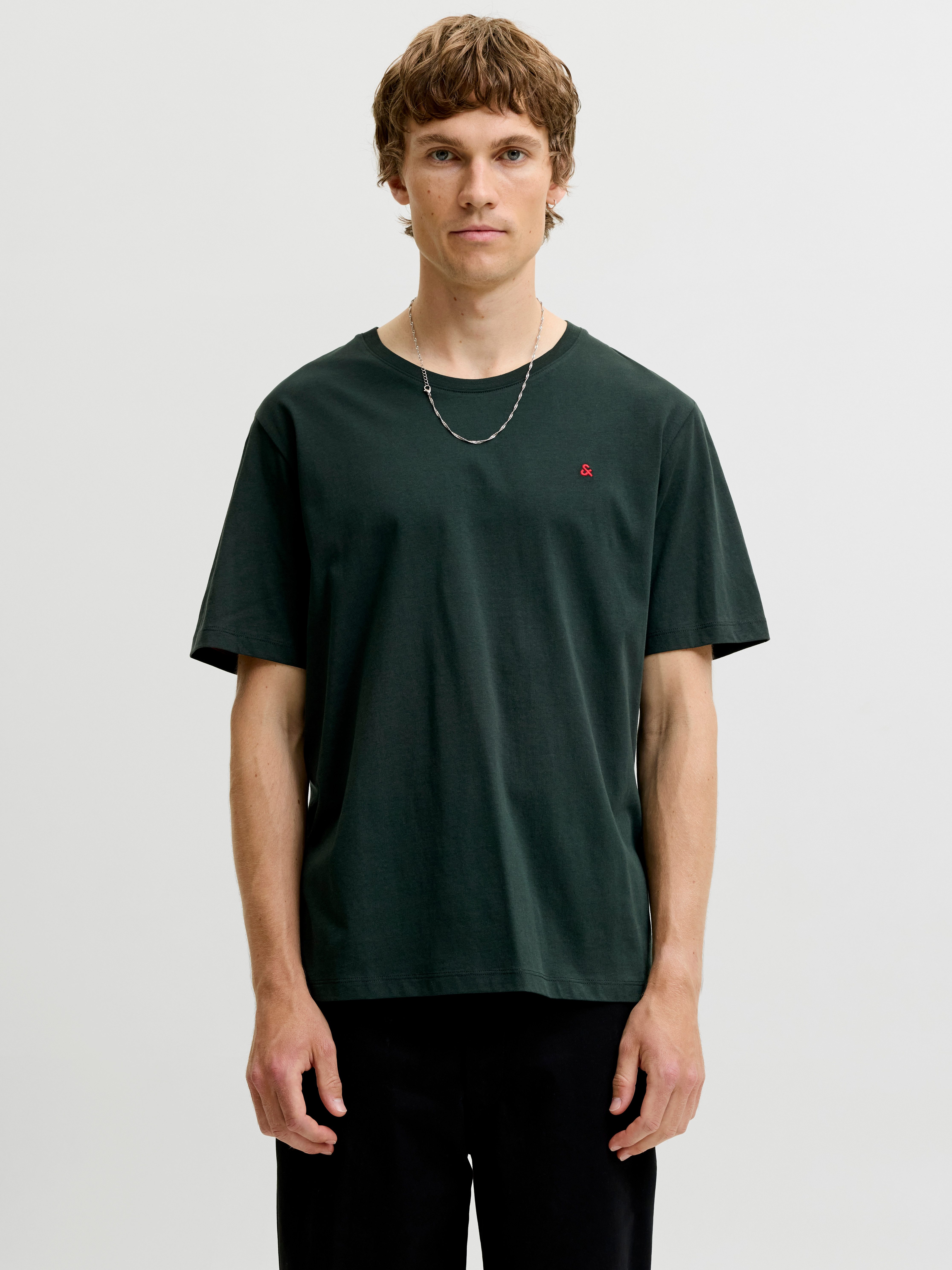 Jack & Jones Rundhalsshirt JJEPAULOS TEE SS CREW NECK NOOS Baumwollmischung, regular fit