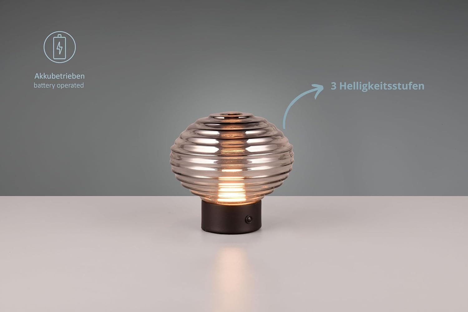 lightling LED Tischleuchte Elena, Touchfunktion, LED fest integriert, Warmw günstig online kaufen