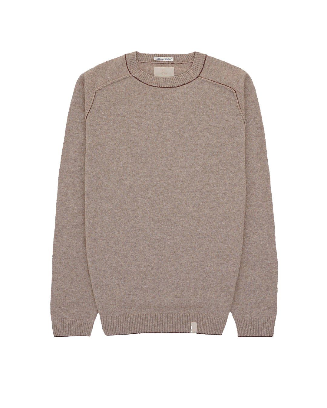 Stillpullover Colours & Sons Herren Pullover Wolle - beige XXL