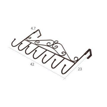 Fivejoy Türhaken Türhaken Edelstahl Zum Einhängen,Türgarderobe mit 7 Haken,Ohne Bohren, (1-St)