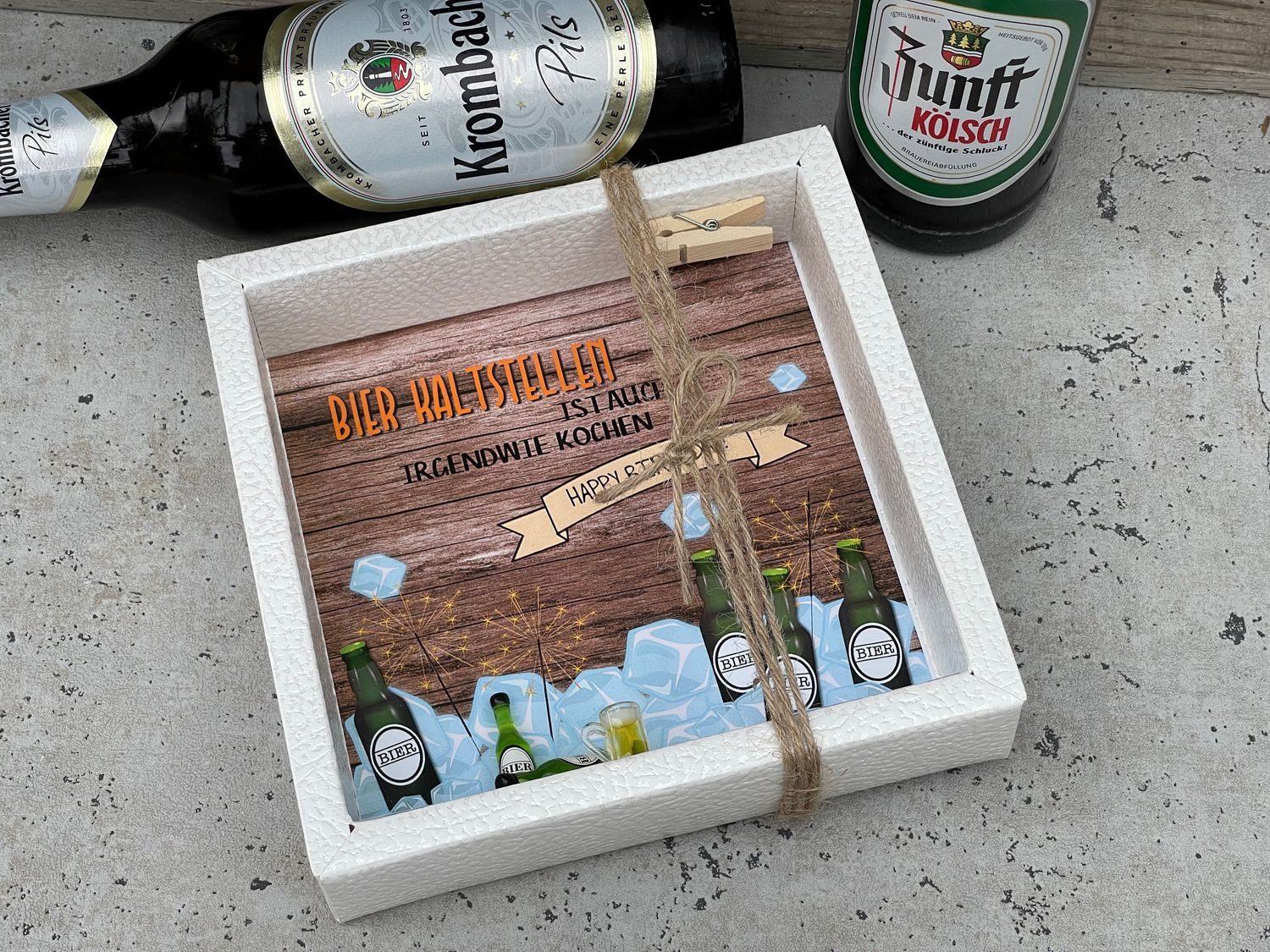 ZauberDeko Geschenkbox Geldgeschenk Verpackung Bier Happy Birthday Geschenk Männer