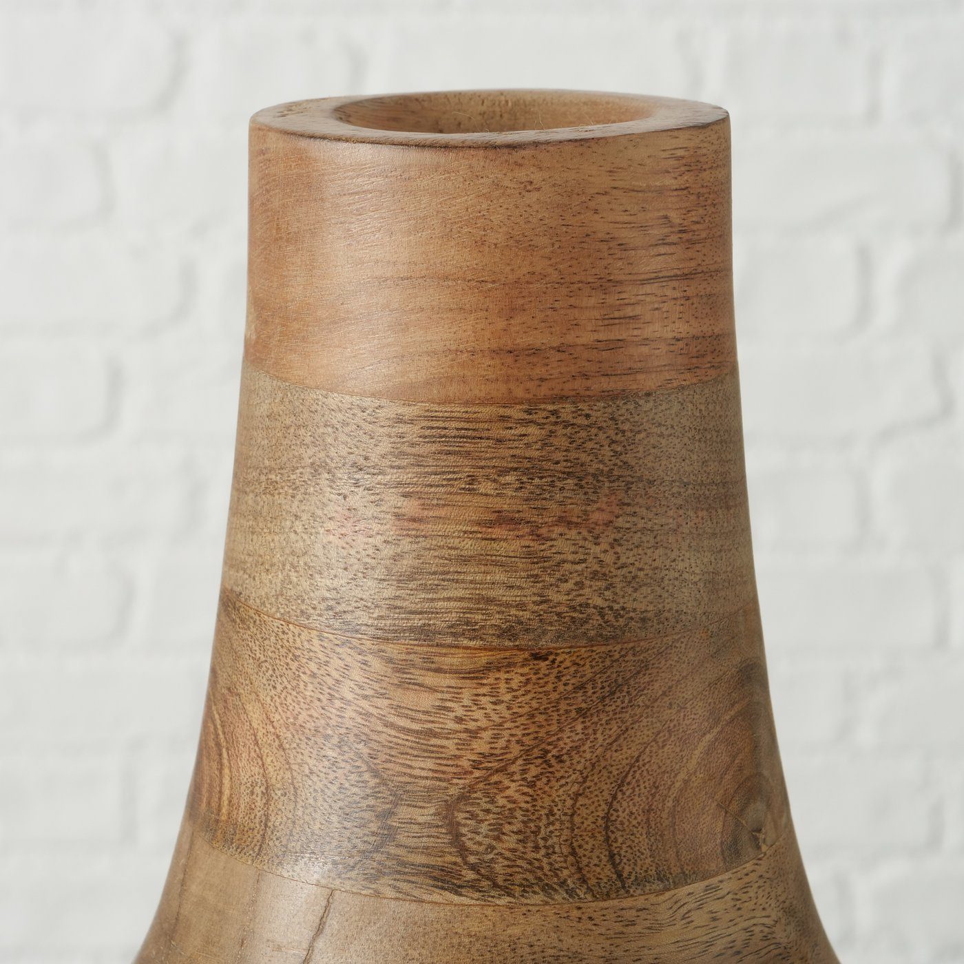 BOLTZE Dekovase "Posha" aus Holz Vase in braun