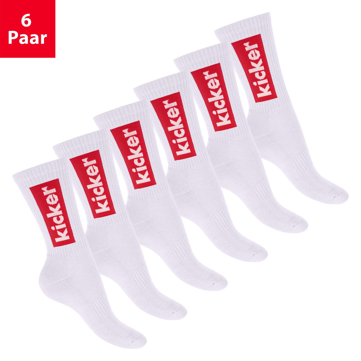 kicker Tennissocken Crew Socks für Damen und Herren