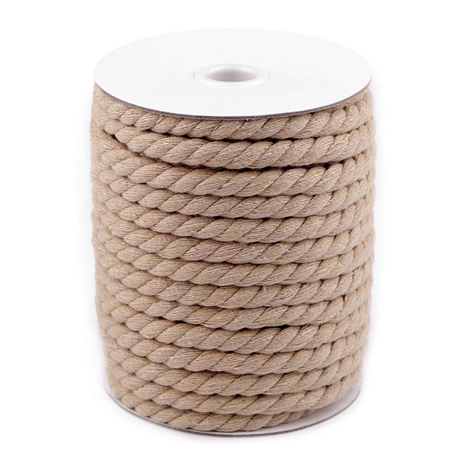 maDDma 19m Baumwollseil gedreht Seil, creme