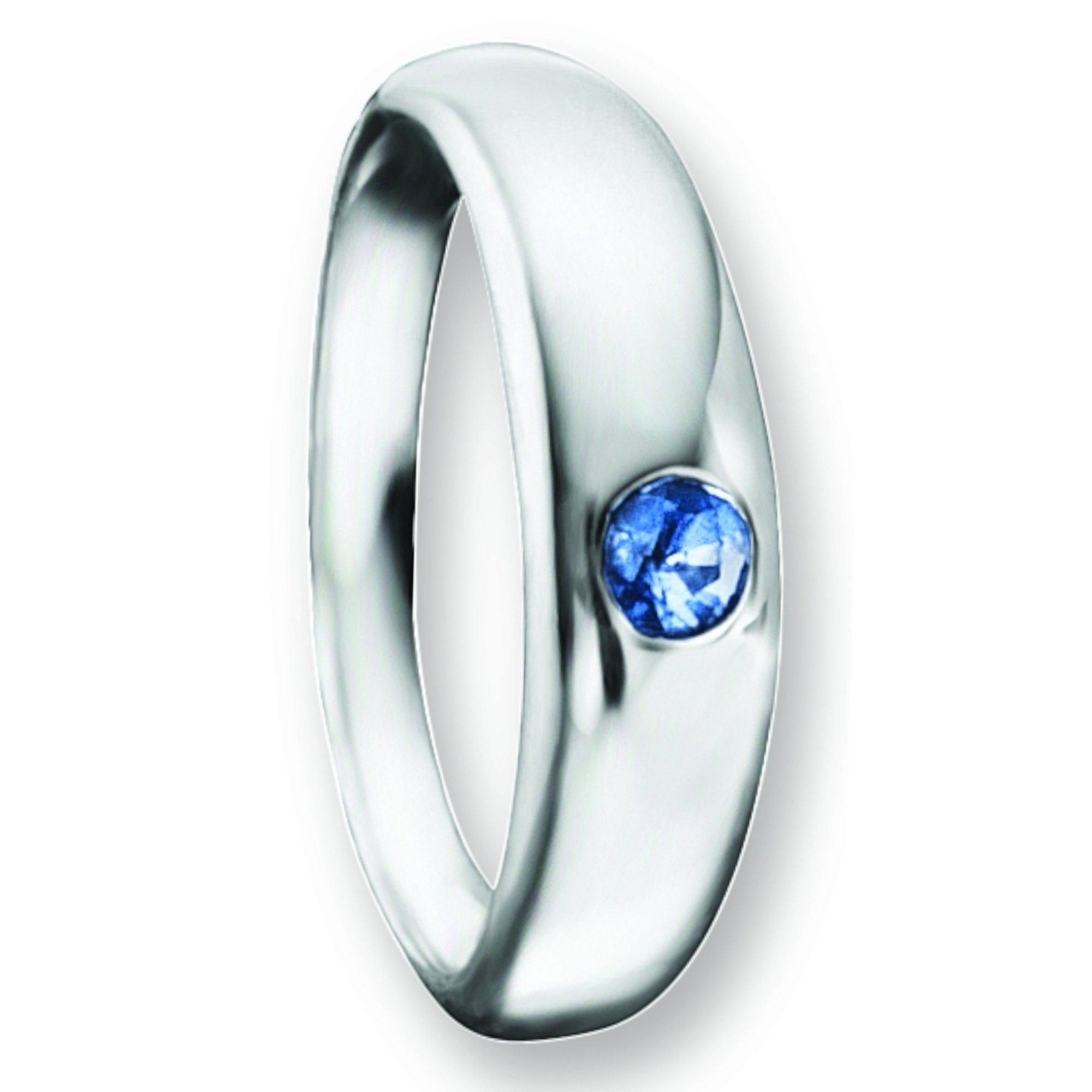 Taufring Kettenanhänger Anhänger Damen Silber Safir aus Schmuck Silber, Taufring 925 ELEMENT ONE