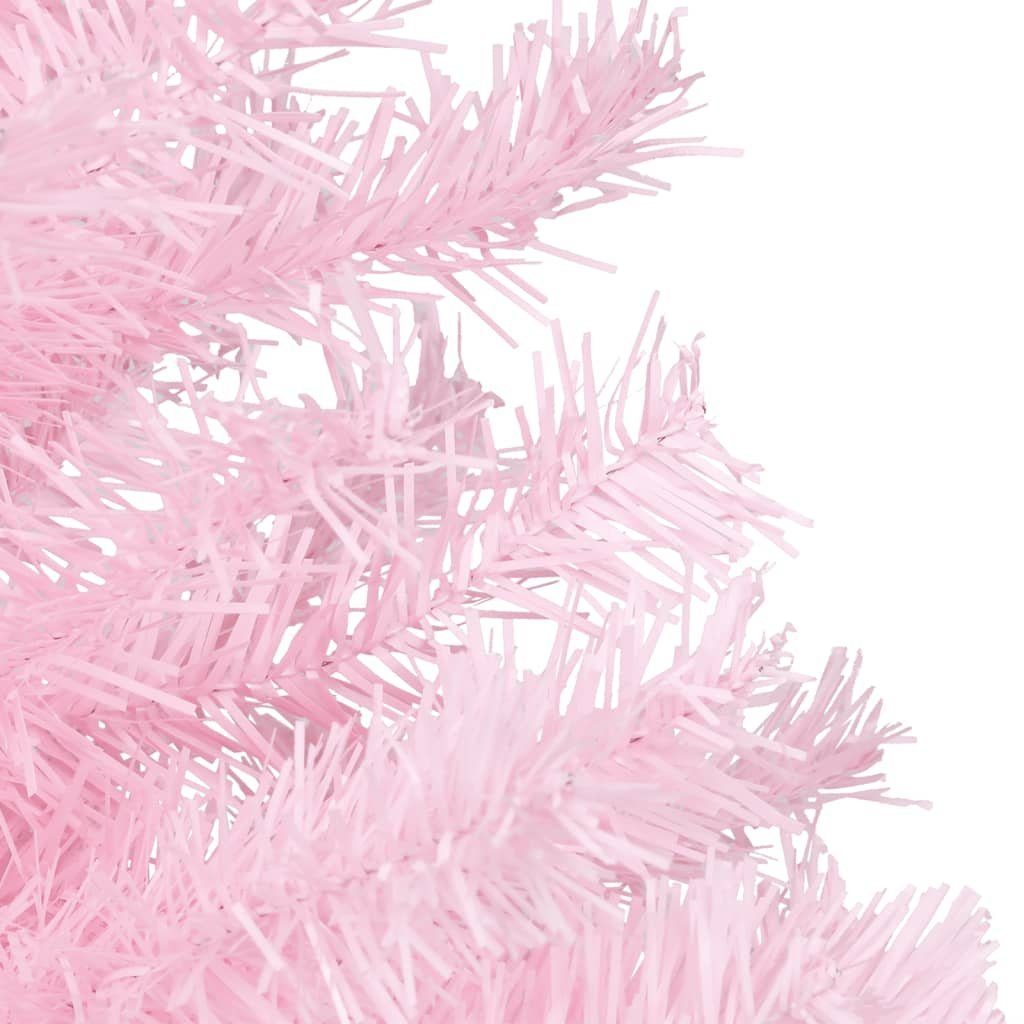 vidaXL Künstlicher Weihnachtsbaum Künstlicher Weihnachtsbaum mit Ständer Rosa 120 cm PVC