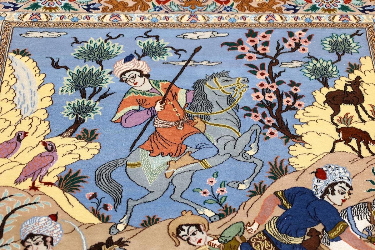 Orientteppich Isfahan 6 Höhe: Nain 123x173 Handgeknüpfter rechteckig, Trading, Seidenkette mm Orientteppich