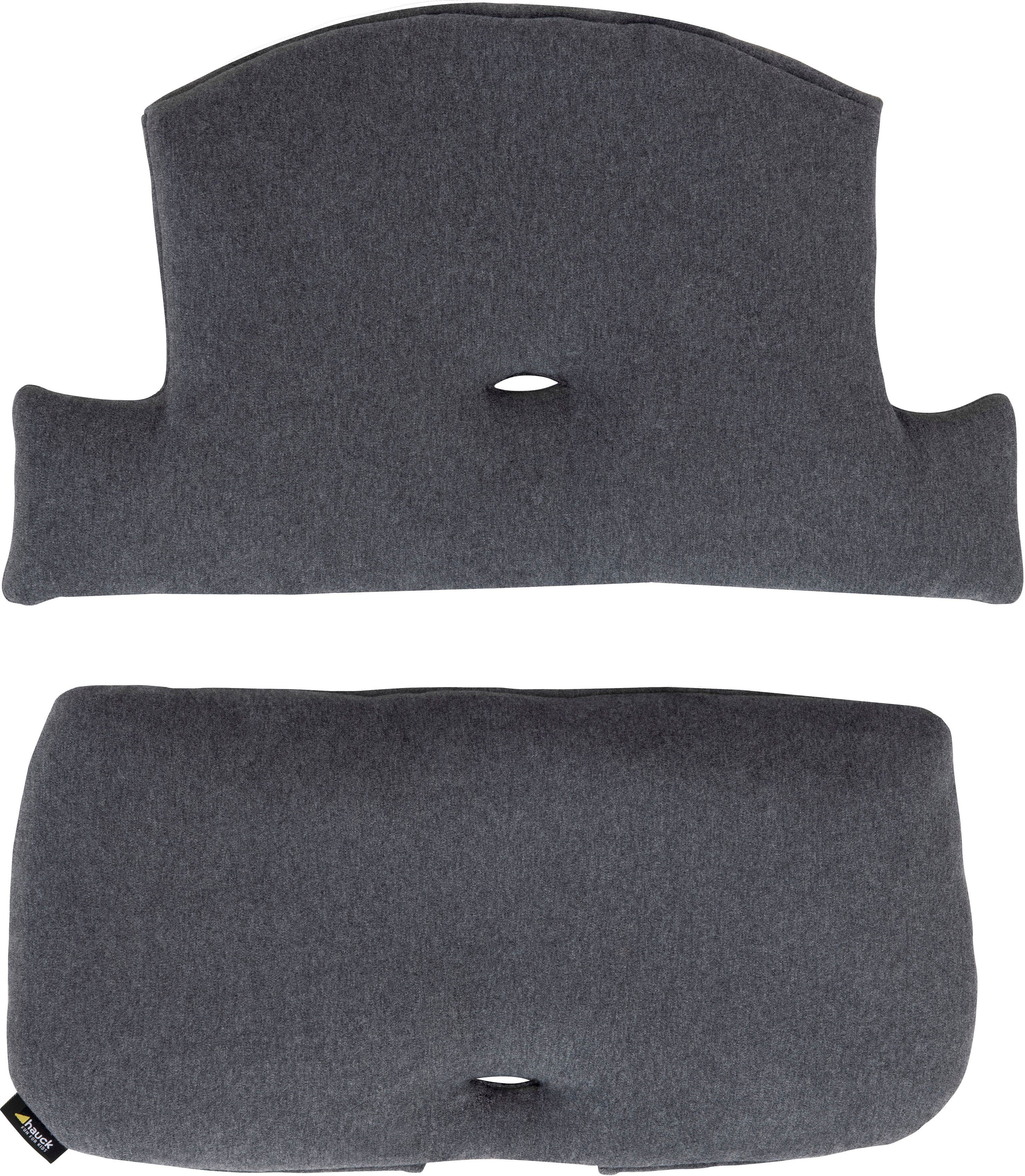 Hauck Kinder-Sitzauflage Select, jersey charcoal, für den ALPHA+ Holzhochstuhl und weitere Modelle