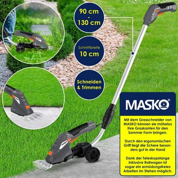 MASKO Akku-Grasschere, (0 St), Grasschere Strauchschere Set mit Akku 7,2V 2000mA/h Ladegerät