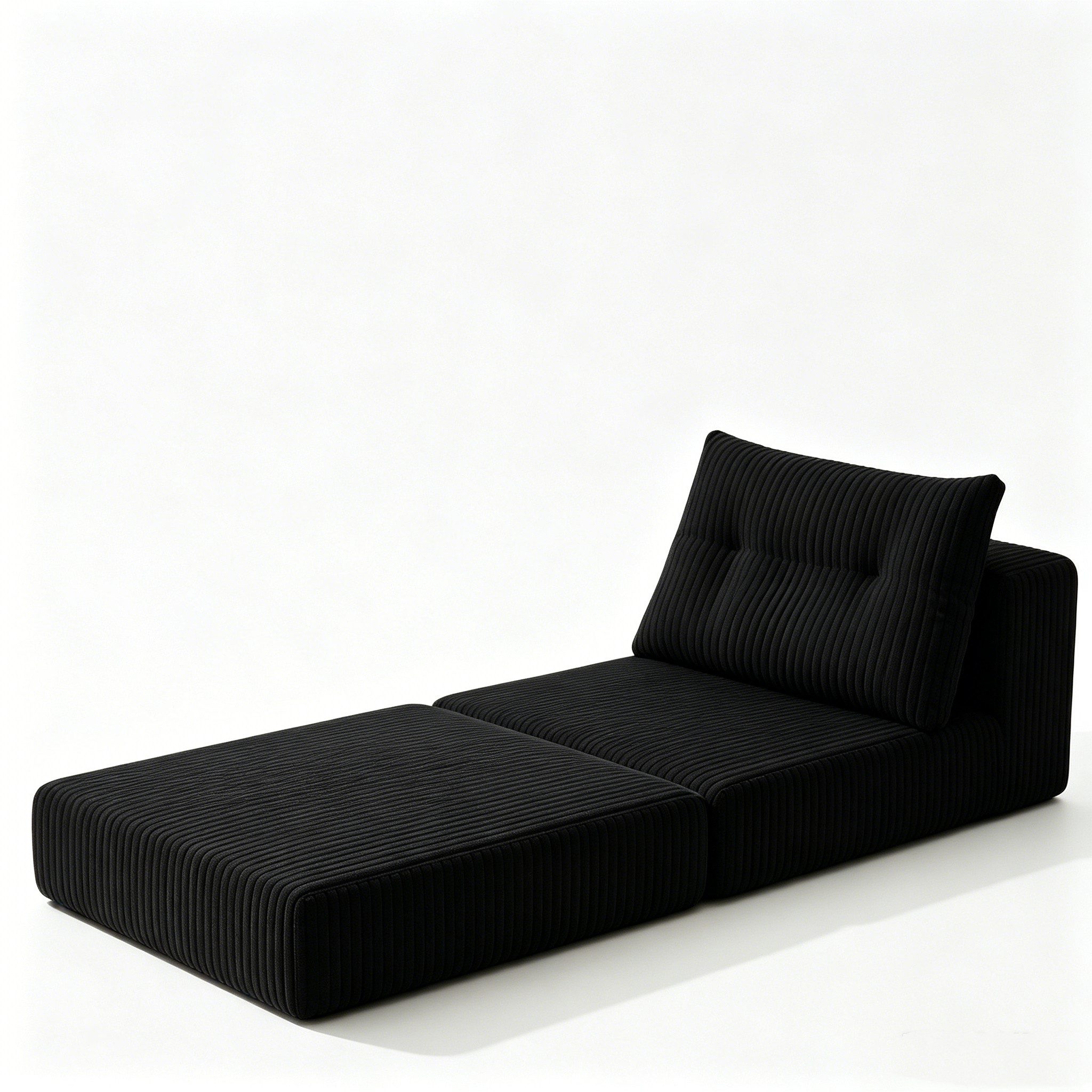 GRAVFORCE Schlafsofa mit Kissen – 3-in-1 Sessel, Rückenstütze, klappbare Matratze, Beige, 1 Teile, 3-in-1-Transformationsdesign