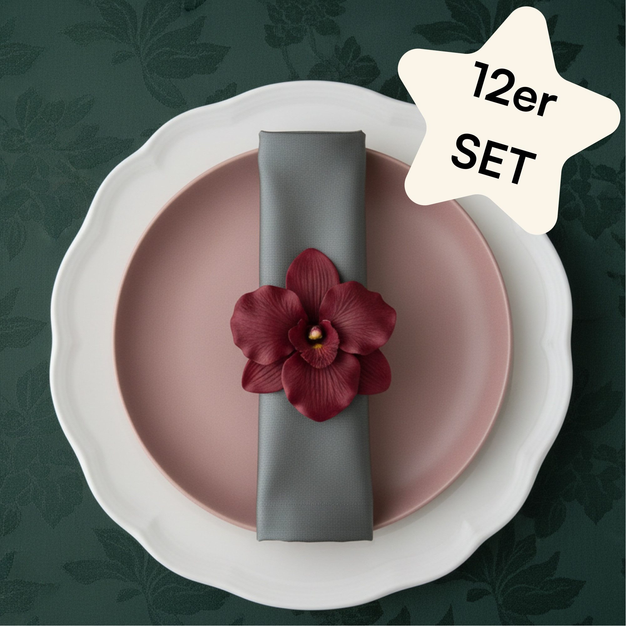 Seralino Stoffserviette 100% Bio-Baumwolle, (Set, 12 St., Wiederverwendbar), 40x40 cm & 45x45 cm