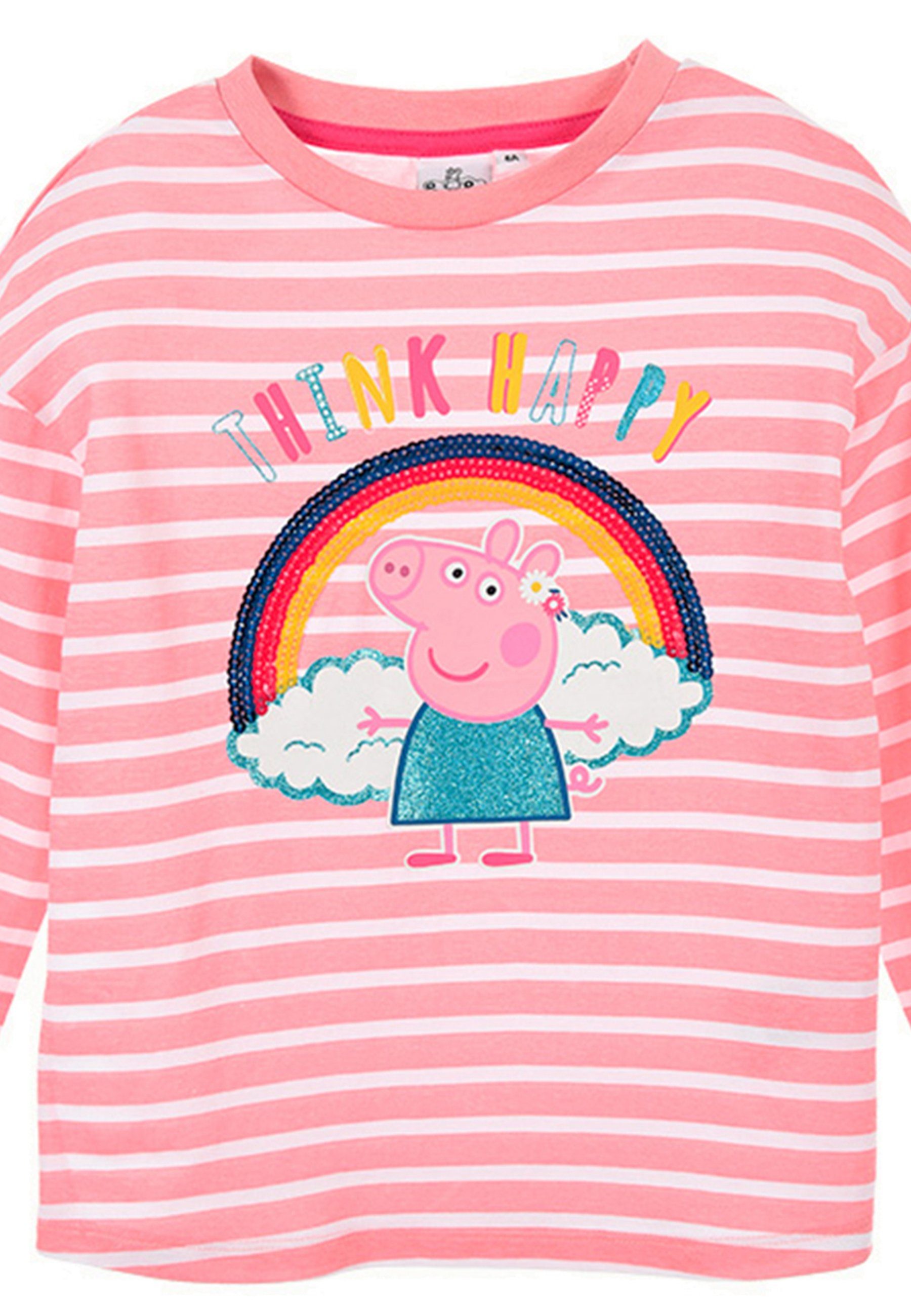 Peppa Pig Langarmshirt Peppa Wutz Mädchen Kinder Langarm-Shirt Longsleeve T-Shirt