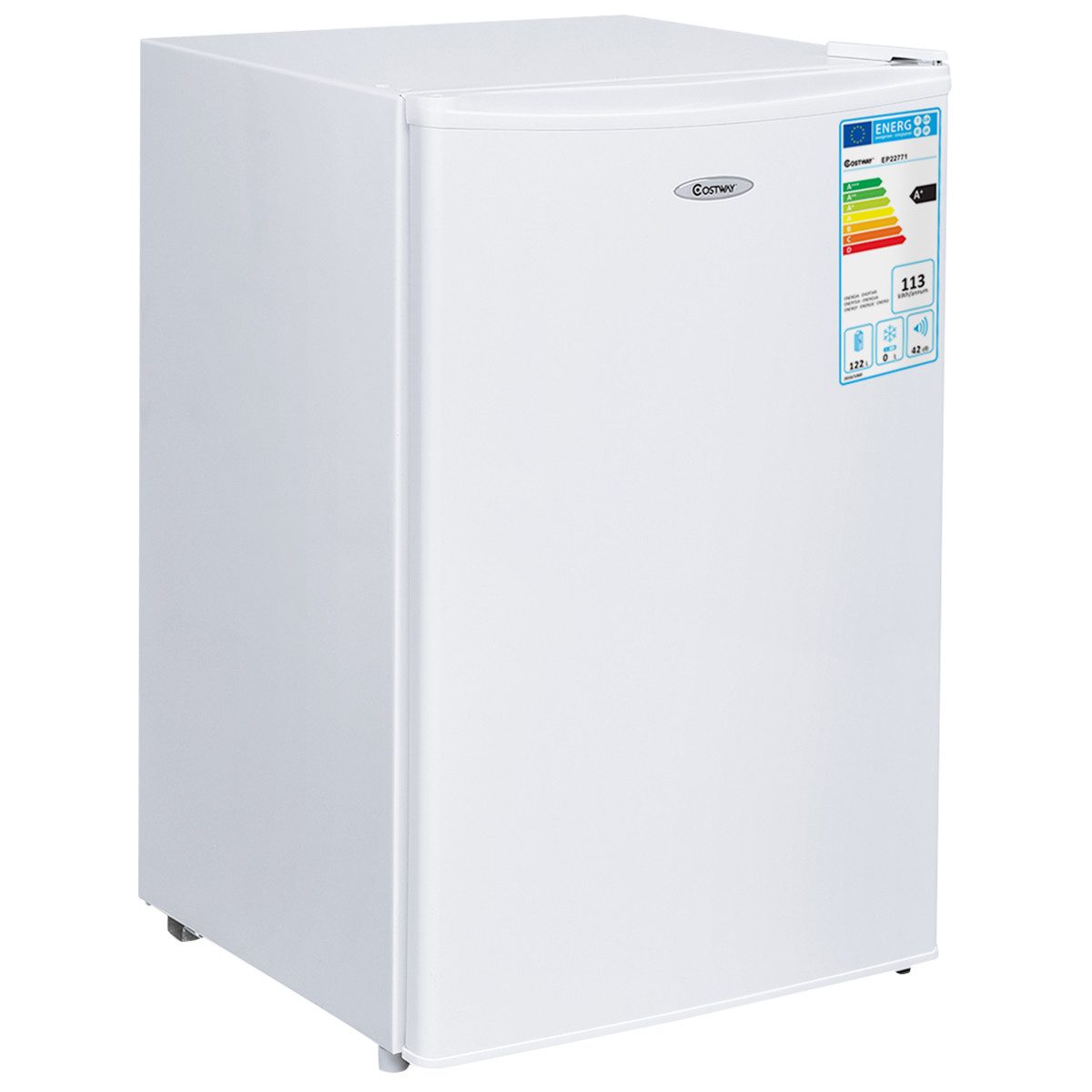COSTWAY Kühlschrank FP10064DE/KS-123R, 84 cm hoch, 52 cm breit, 123 L