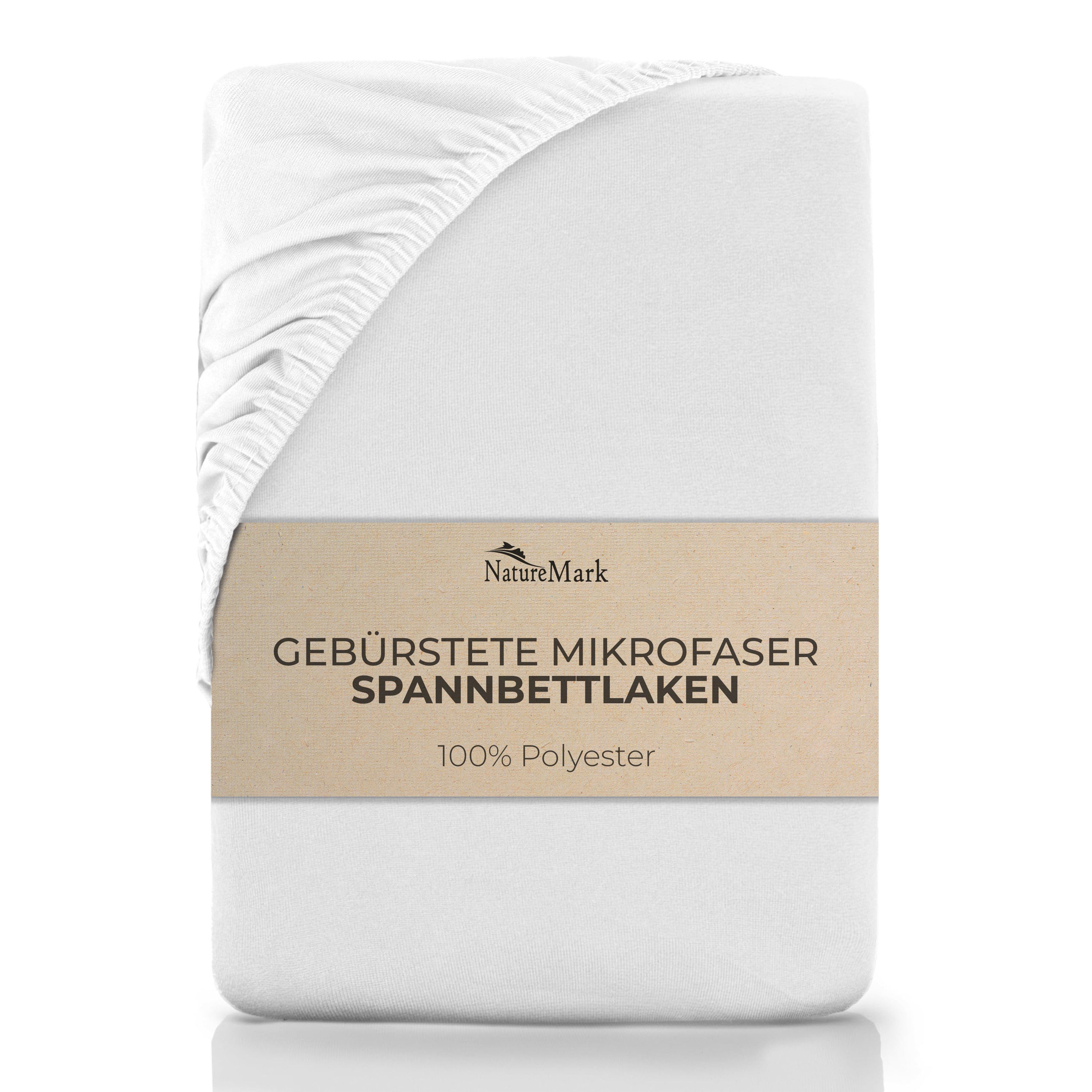 NatureMark Spannbettlaken Gebürstete Mikrofaser, Polyester, Gummizug: rundu günstig online kaufen