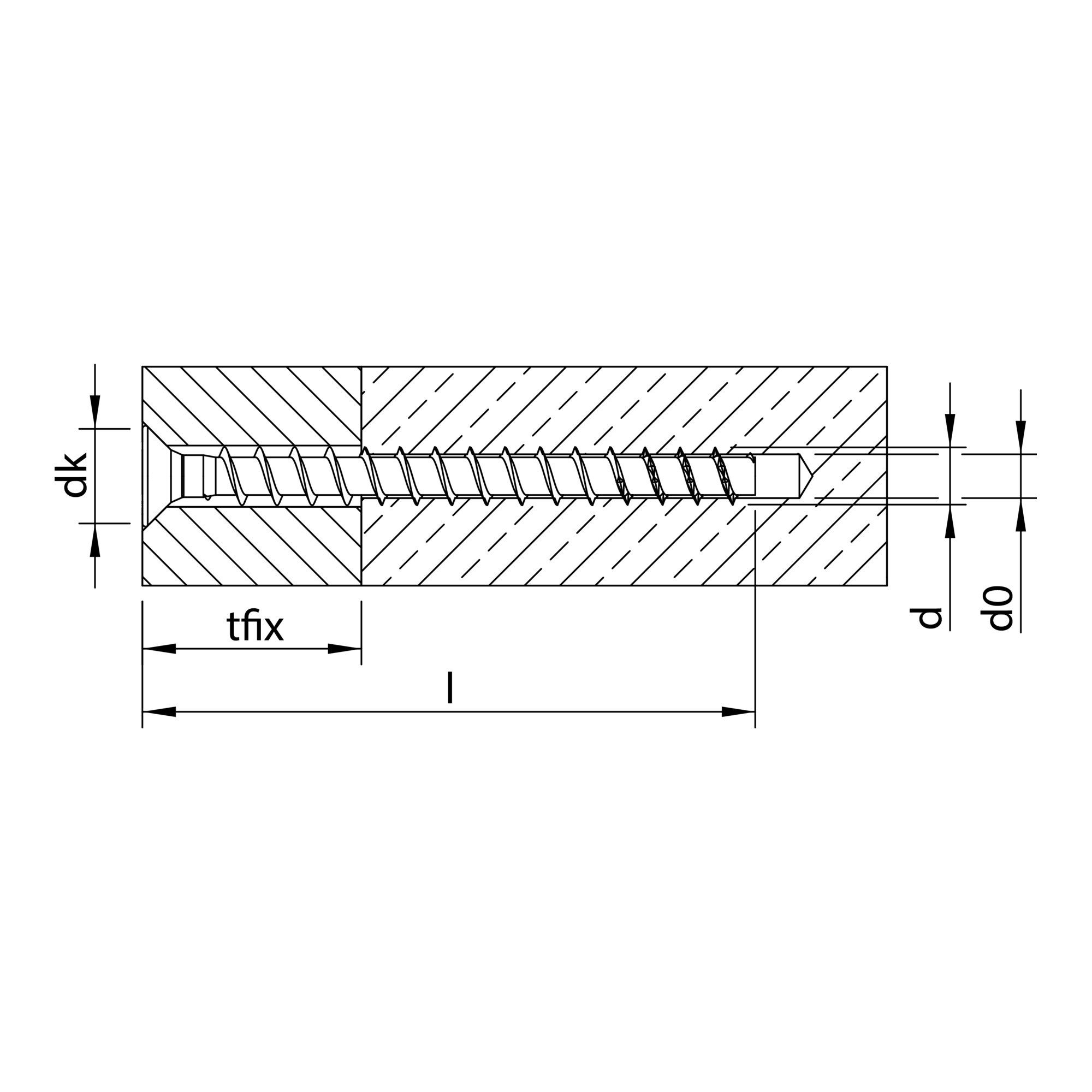 Heco Betonschraube Heco MULTI-MONTI-plus F Betonschraube 7,5 x 140 Senkkopf, T-Drive, ver