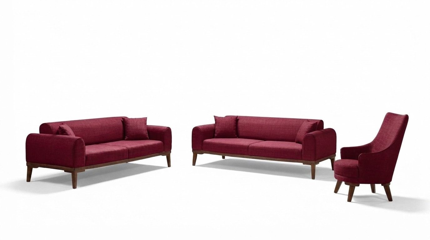 Xlmoebel Polstergarnitur Moderne Sofagarnitur 331 - Sitz Sofa Couch Möbel Polsterung, (Polstergarnitur, 3-tlg., 3-teilig), Made in Europa