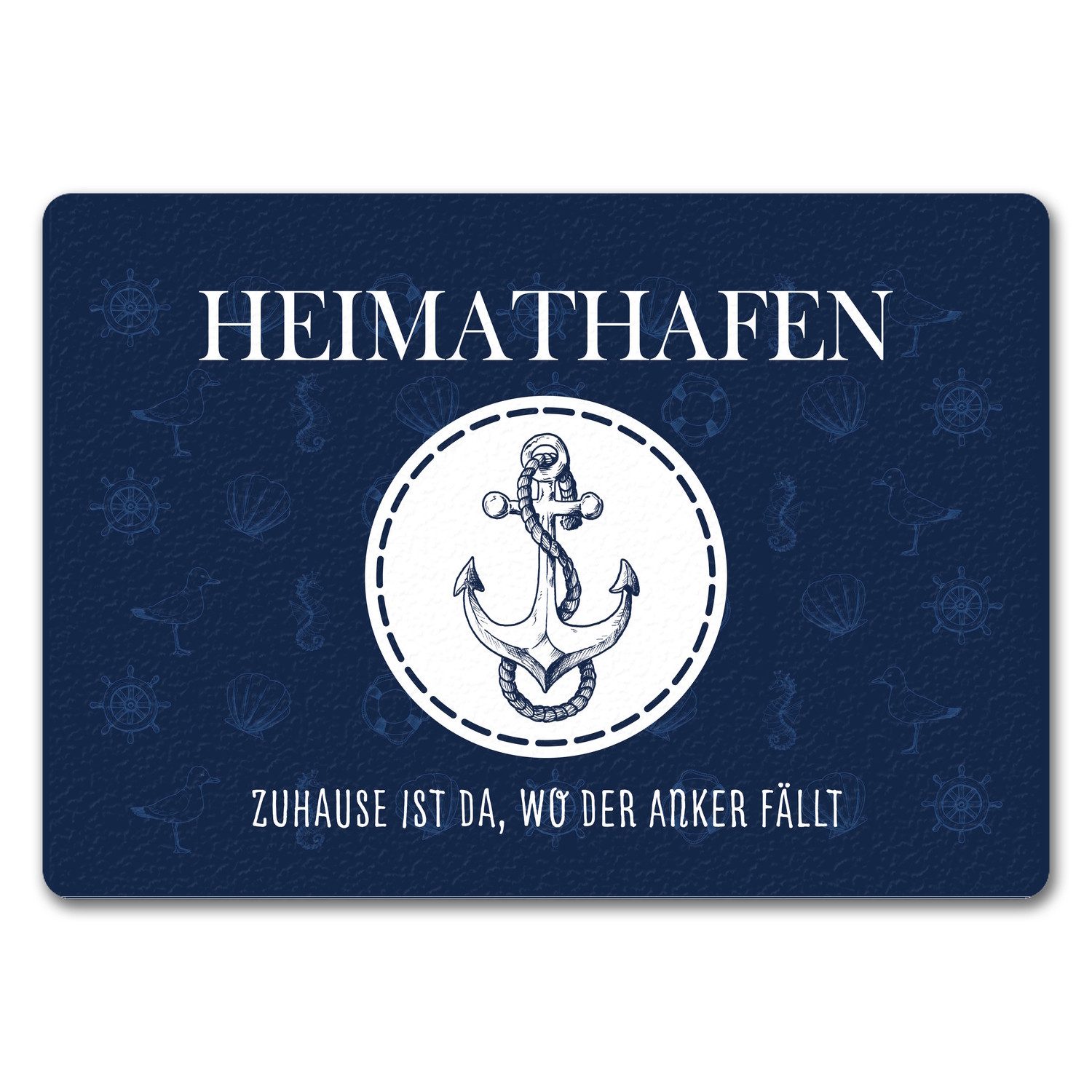 speecheese Fußmatte Heimathafen Zuhause ist da wo der Anker fällt Fußmatte günstig online kaufen