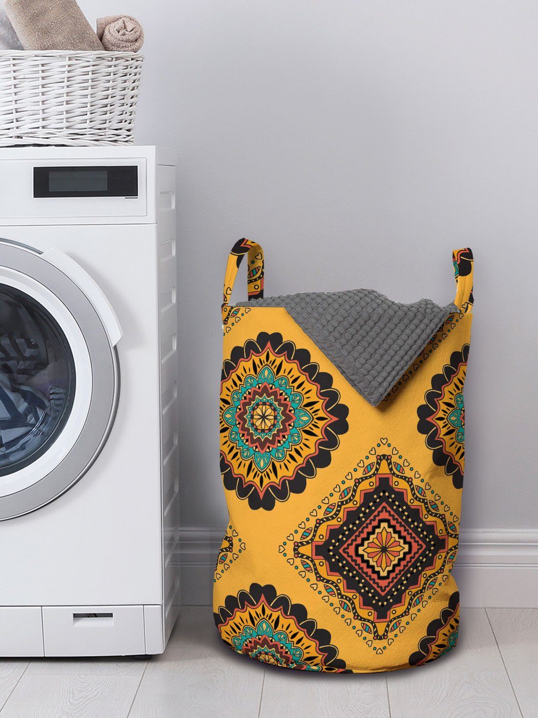 Griffen Abakuhaus Kordelzugverschluss Jahrgang Wäschesäckchen Waschsalons, für Einflüsse Wäschekorb mit