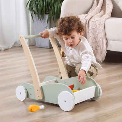 LeNoSa Lauflernwagen PolarB Holz Lauflernhilfe • Baby Walker Mint