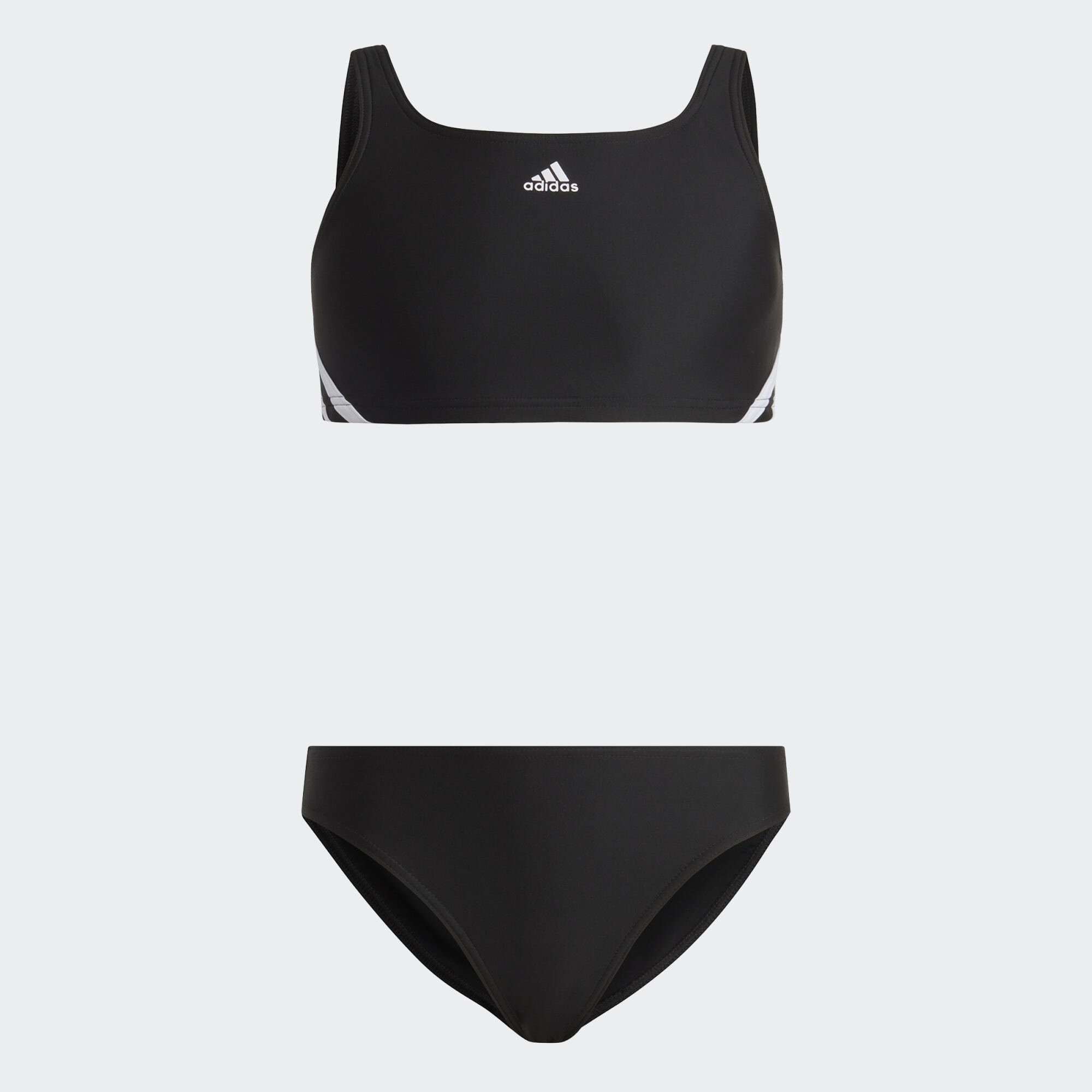 adidas Sportswear Bustier-Bikini 3-STREIFEN BIKINI Black / White